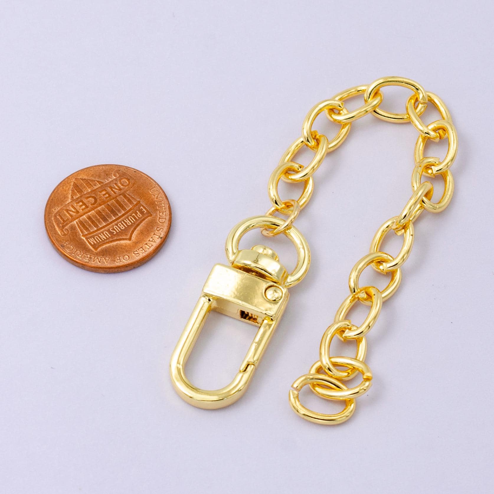 Chunky 24k Gold Filled Oval Cable chain 5 inch for Bag Charm Supply DIY Supply for Purse Charm Jewelry Making WA-2748