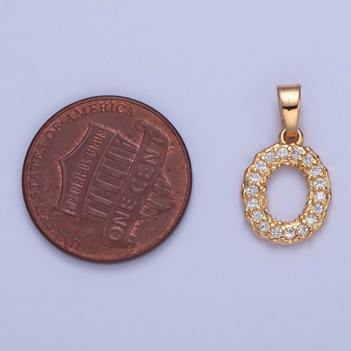 Dainty gold filled tiny micro pave cubic zirconia cz stones initial letter alphabet pendants for personalized jewelry | a849-a861