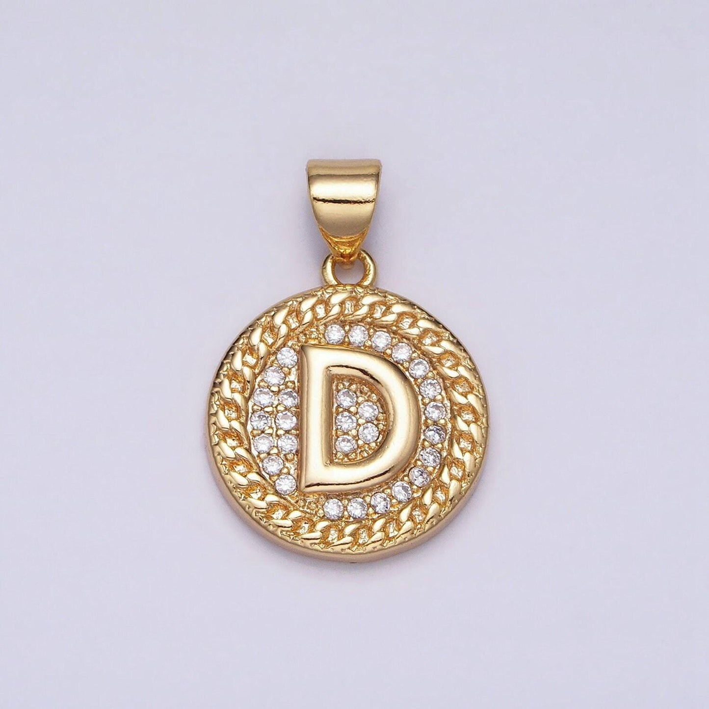 16k gold filled initial coin letter charm a - z alphabet letter medallion charm pendant for personalized necklace jewelry making a442-a454