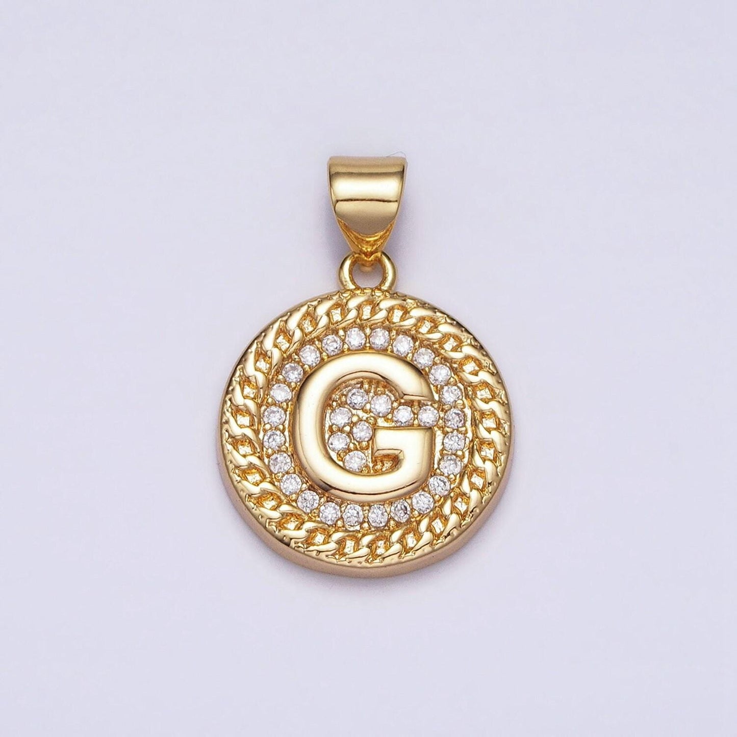 16k gold filled initial coin letter charm a - z alphabet letter medallion charm pendant for personalized necklace jewelry making a442-a454