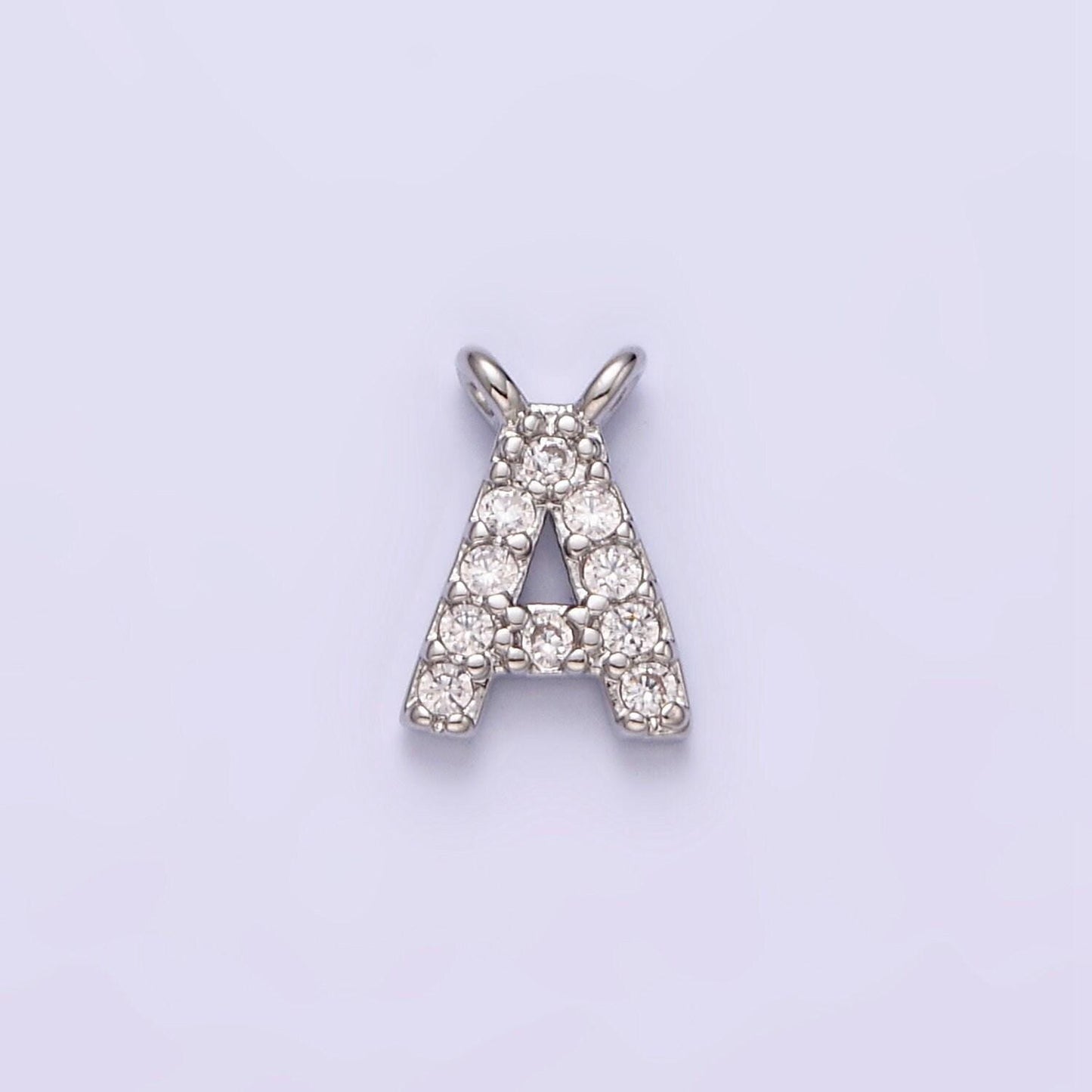 Cubic silver initial connectors, alphabet pendant, capital letter, personalized cz letter name charm pendant for necklace bracelet