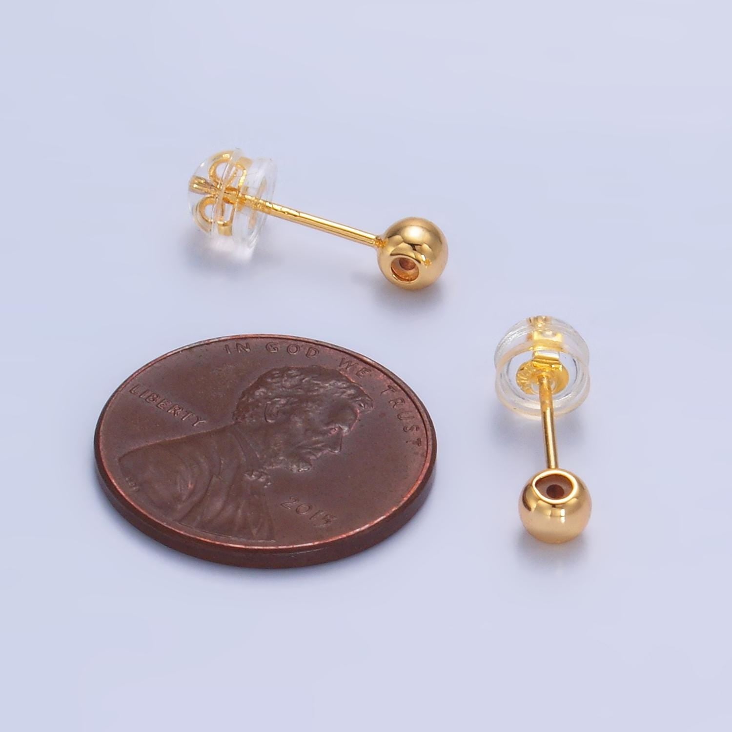 14k gold filled Stud Earring Component for threader earrings jewelry making findings supply | Z1043