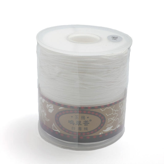1mm Chinese Knot Cotton Cord DIY Beading Thread White Rope Roll Shamballa Macrame Cord For Bracelet Necklace Jewelry Making 500 meter