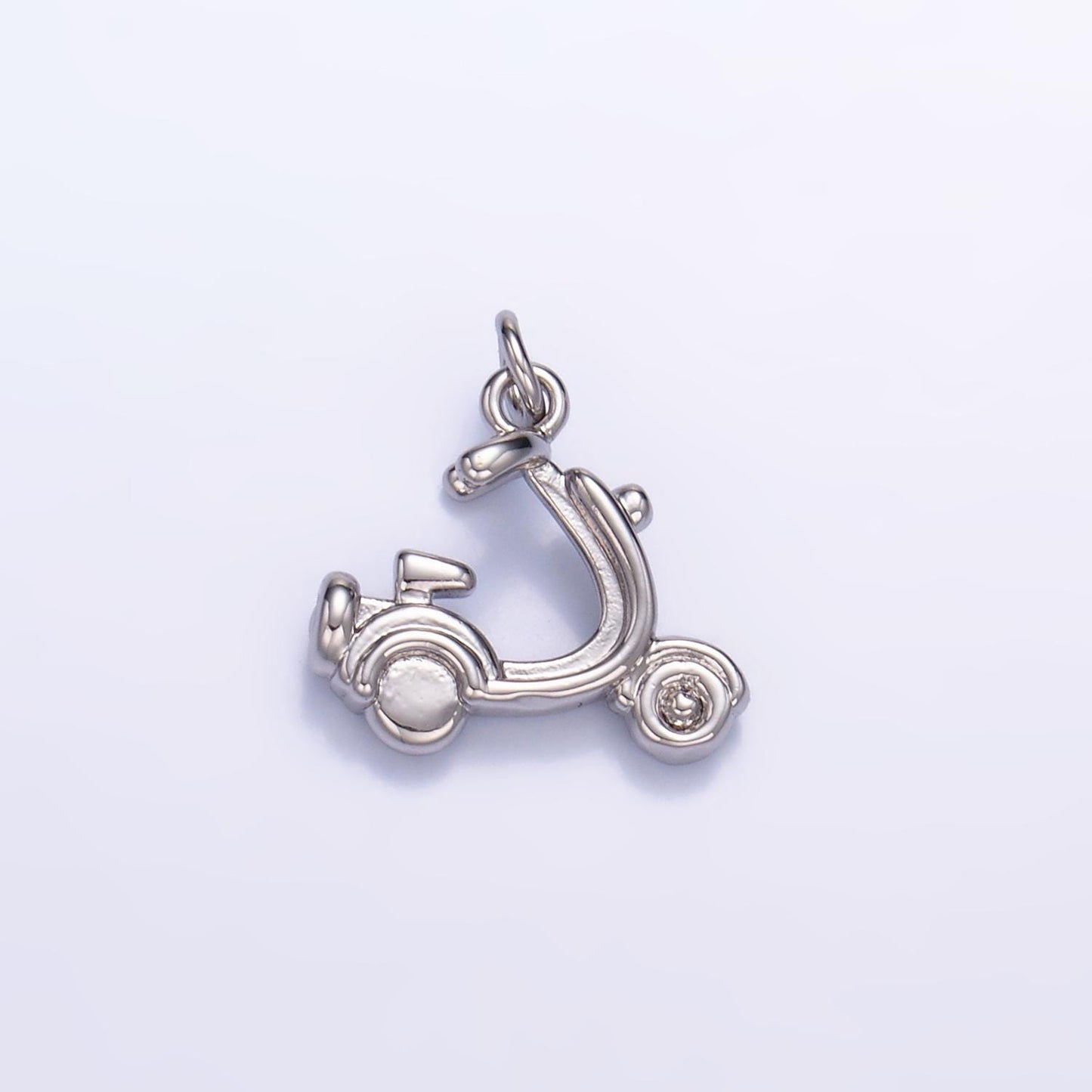 24K Gold Filled Motor Scooter Charm 13x14mm Charm Mopped Charm Bracelet Necklace Pendant Minimalist Charms W315