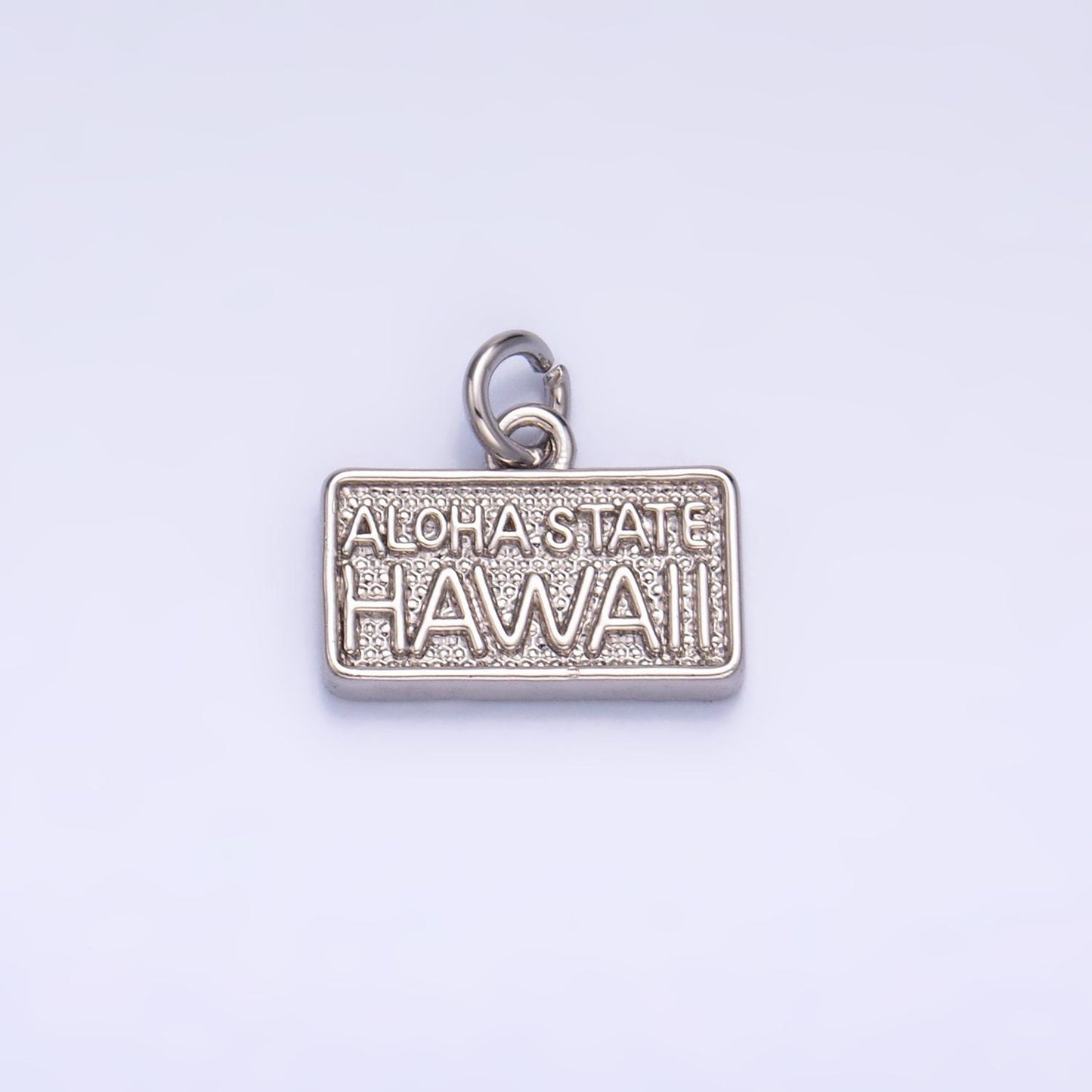 Dainty Gold Filled Aloha State Hawaii Charm for Bracelet Necklace Girl Dangle Charm Travel Charm Gift Idea License Plate Inspired W284