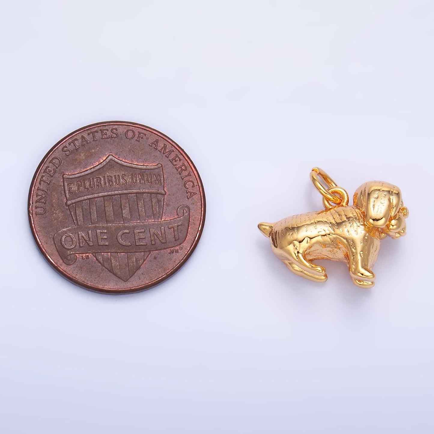 24K Gold Filled Small Dog Charm 11x16mm Charm Silver Puppy Dog Bracelet Necklace Pendant Animal Charms W390
