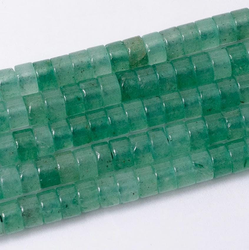 Gemstone green aventurine heishi discs beads 4.5 x 2.5 mm beads for bracelet necklace component wa2693