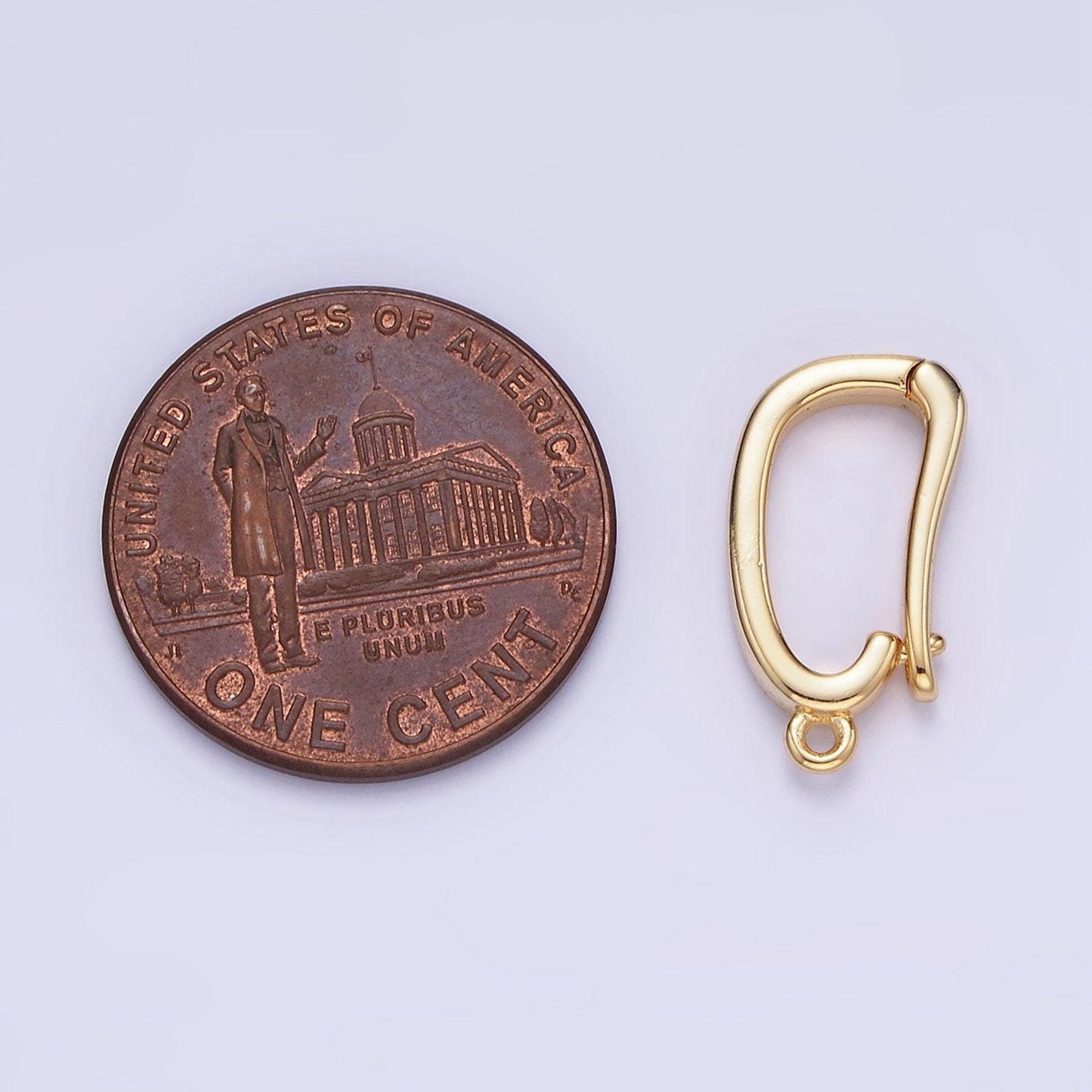 14k gold filled 15mm oval snap bail open loop jewelry finding supply charm holder for necklace component | z-682