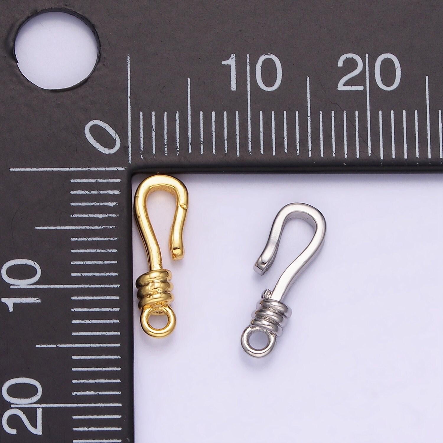 14k gold filled hook clasp for bracelet necklace jewelry making supply fish hook end clasp z733