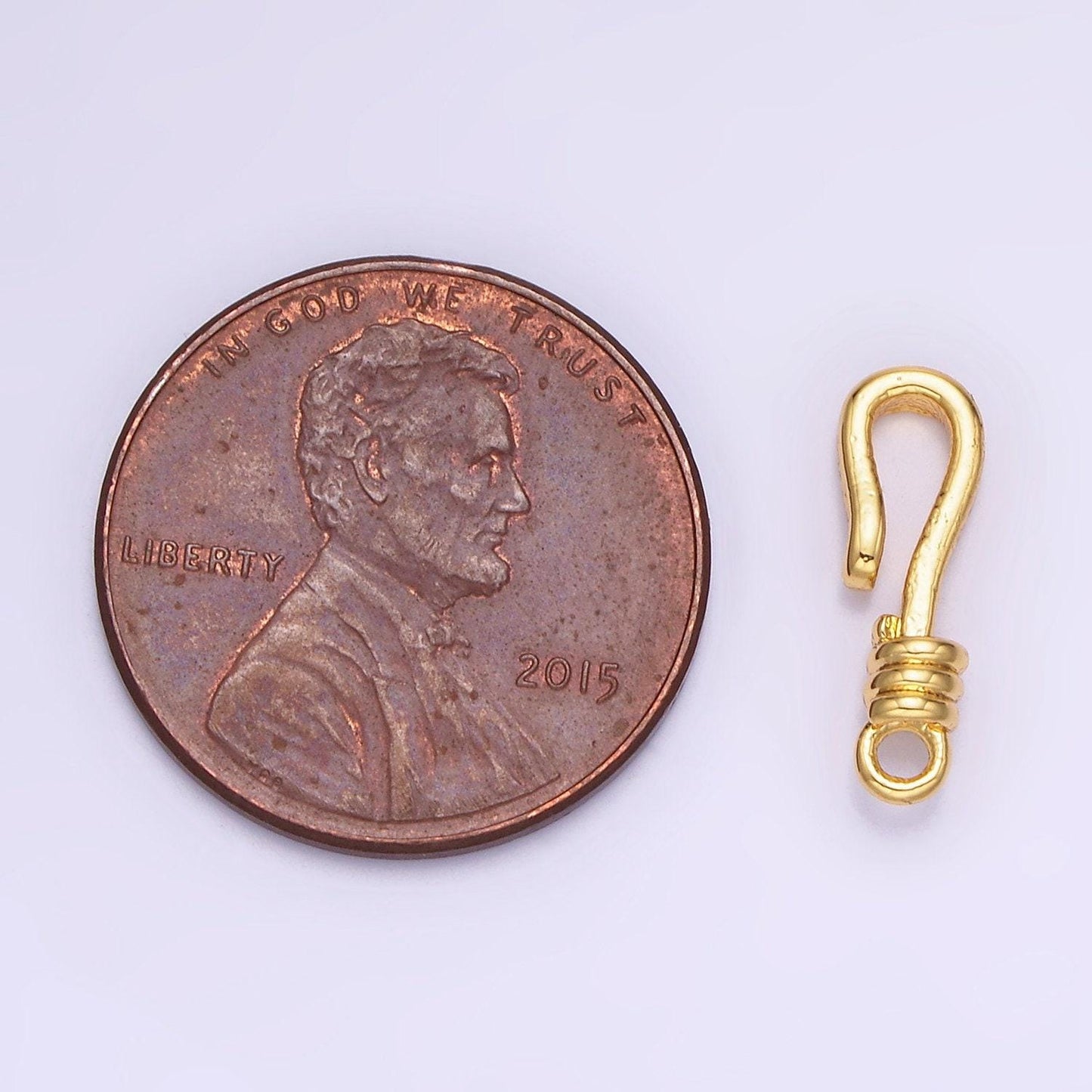 14k gold filled hook clasp for bracelet necklace jewelry making supply fish hook end clasp z733