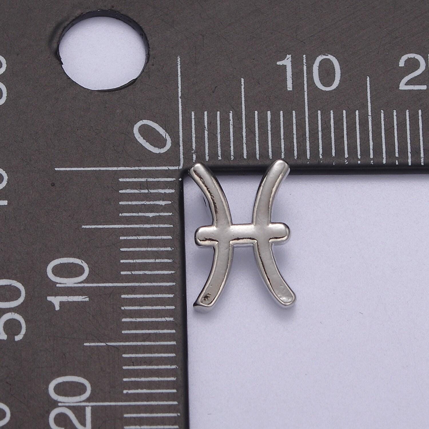 Silver zodiac constellation charm, small astrology charms, horoscope charm for bracelet necklace supply a-1881~a-1886