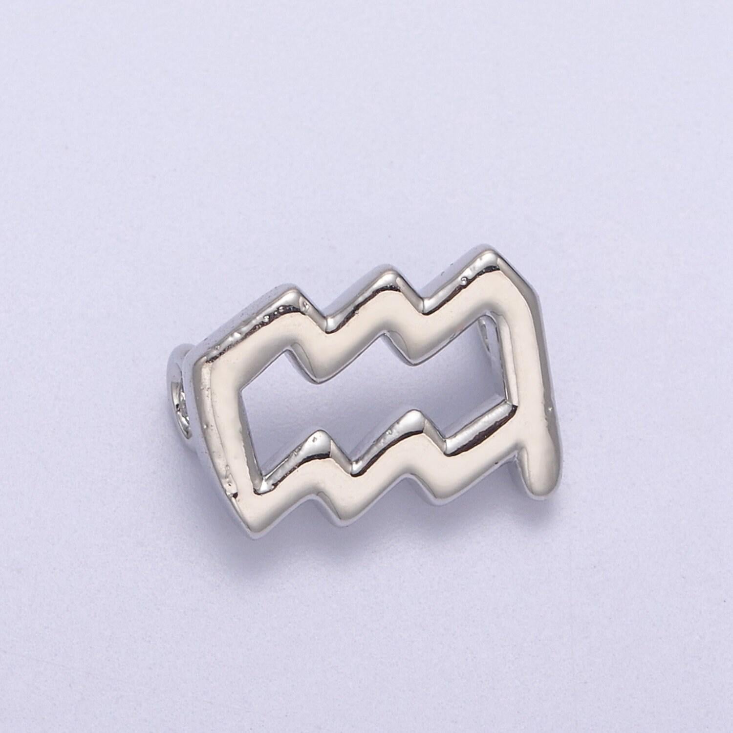 Silver zodiac constellation charm, small astrology charms, horoscope charm for bracelet necklace supply a-1881~a-1886