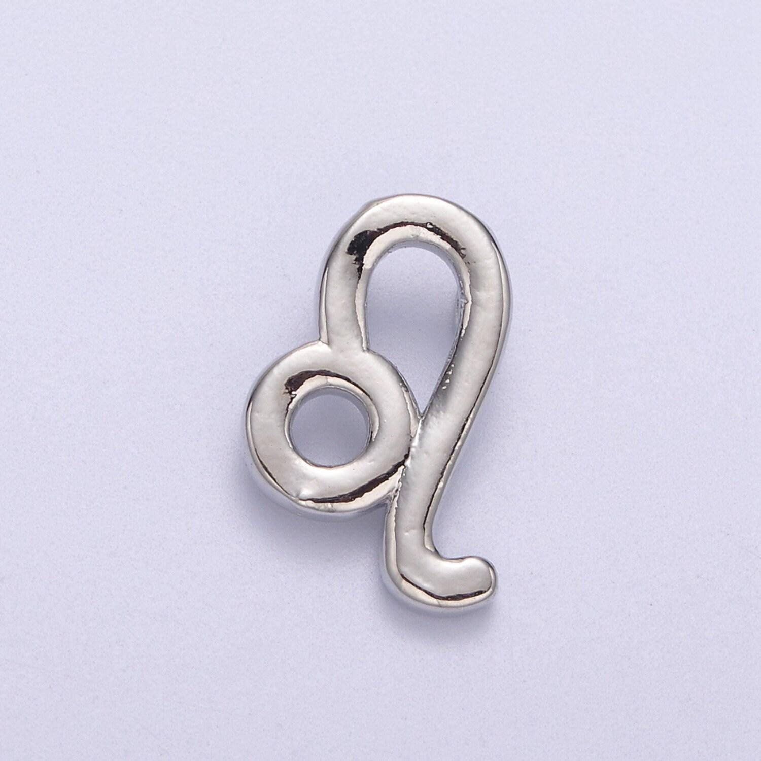 Silver zodiac constellation charm, small astrology charms, horoscope charm for bracelet necklace supply a-1881~a-1886