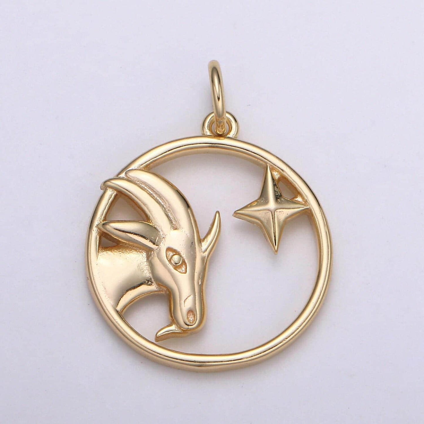 Gold vermeil zodiac charms gold over 925 sterling silver charm tiny horoscope pendant circle charm astrology horoscope constellation