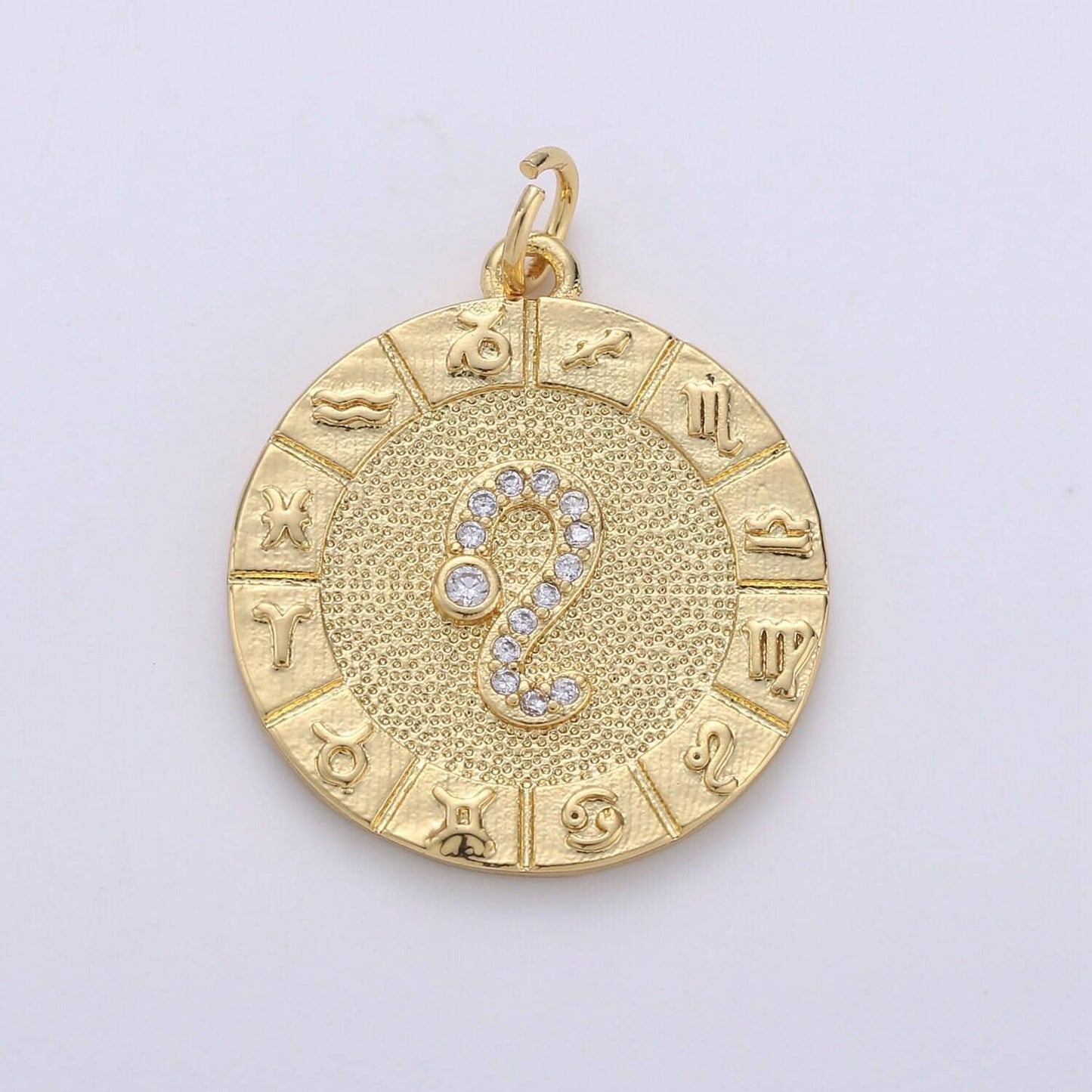 Gold zodiac charms micro pave constellation necklace pendant for zodiac necklace celestial jewelry making supply, a1749--1754