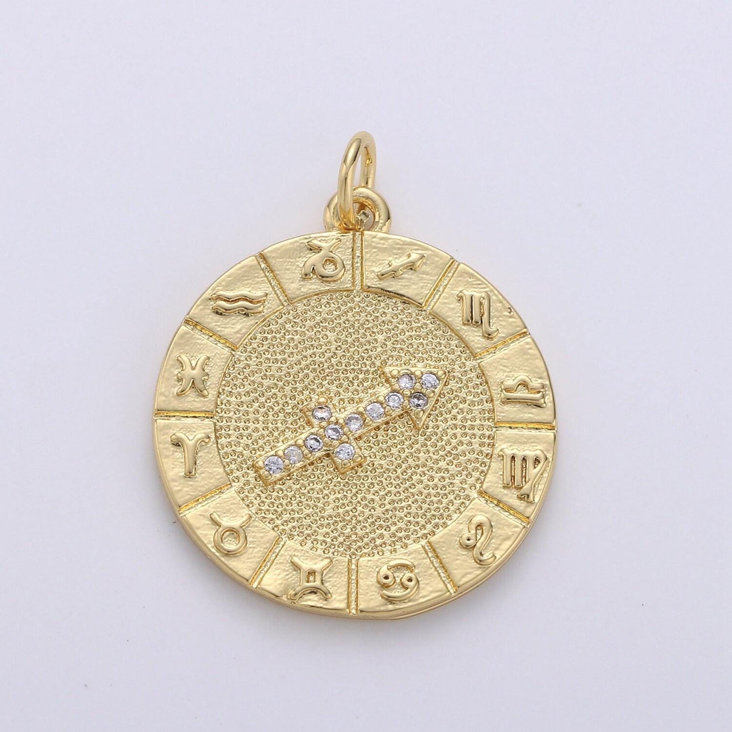Gold zodiac charms micro pave constellation necklace pendant for zodiac necklace celestial jewelry making supply, a1749--1754