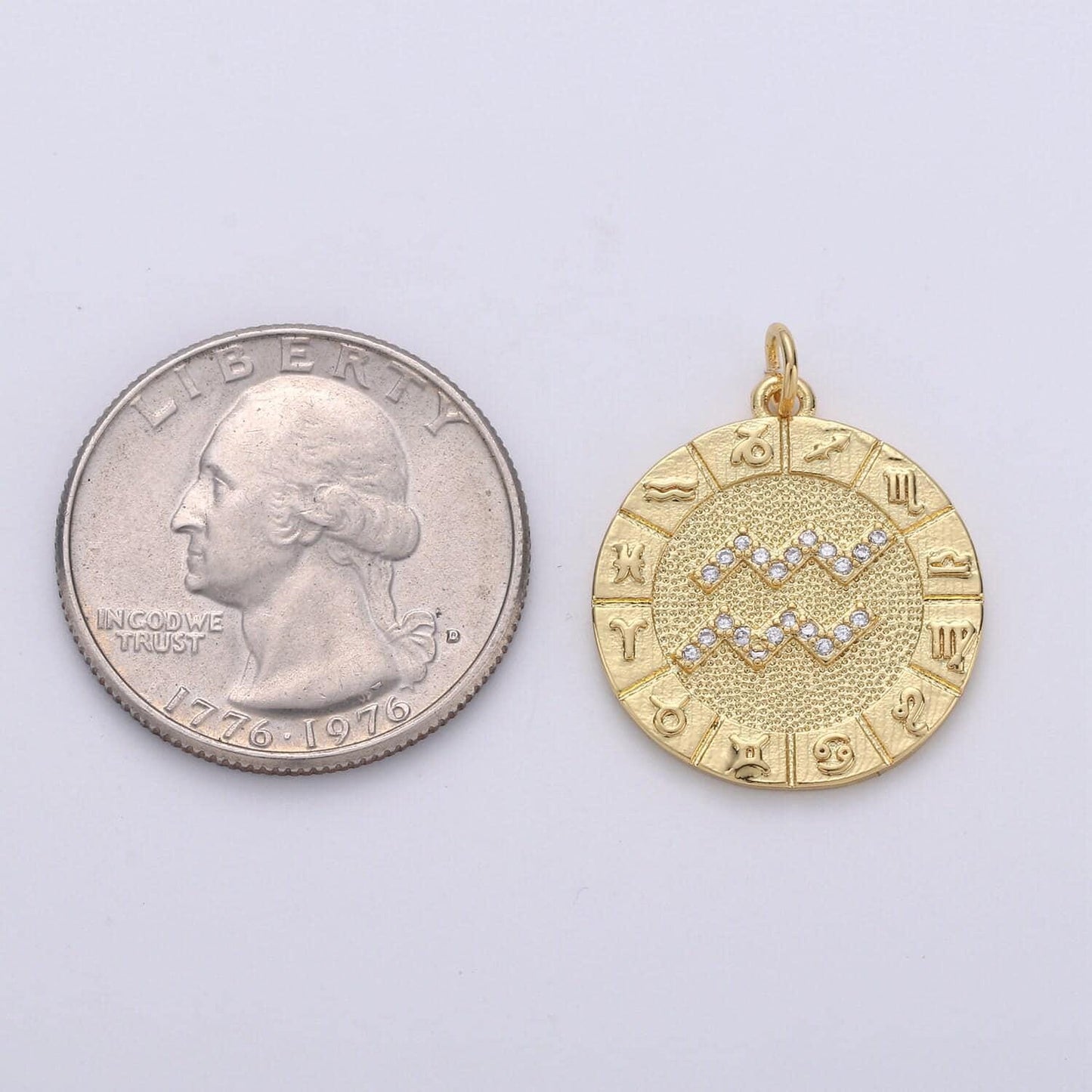 Gold zodiac charms micro pave constellation necklace pendant for zodiac necklace celestial jewelry making supply, a1749--1754