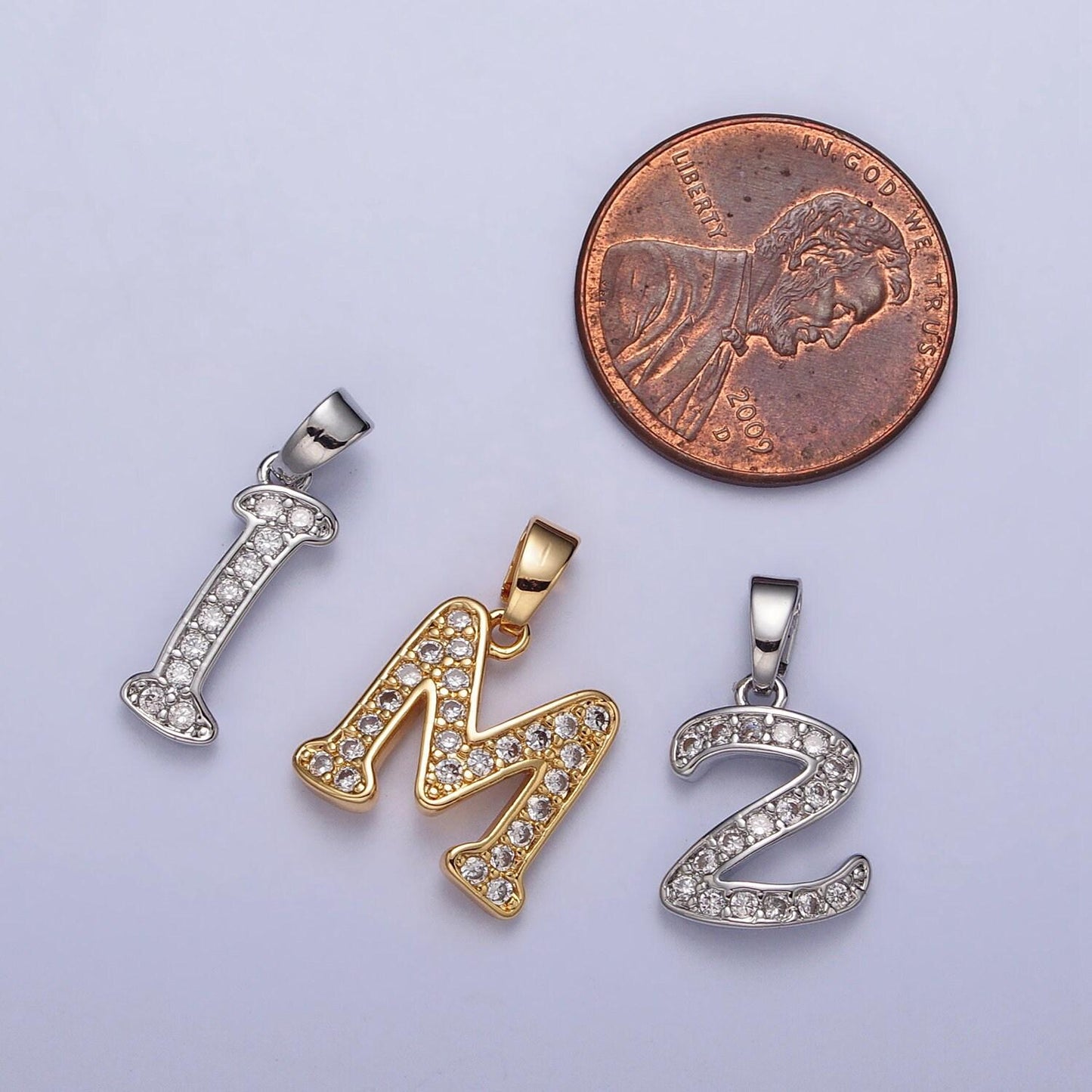 Add on silver letter charm, personalized initial pendant, custom alphabet charm, cubic zirconia letter charm, monogram jewelry, name pendant