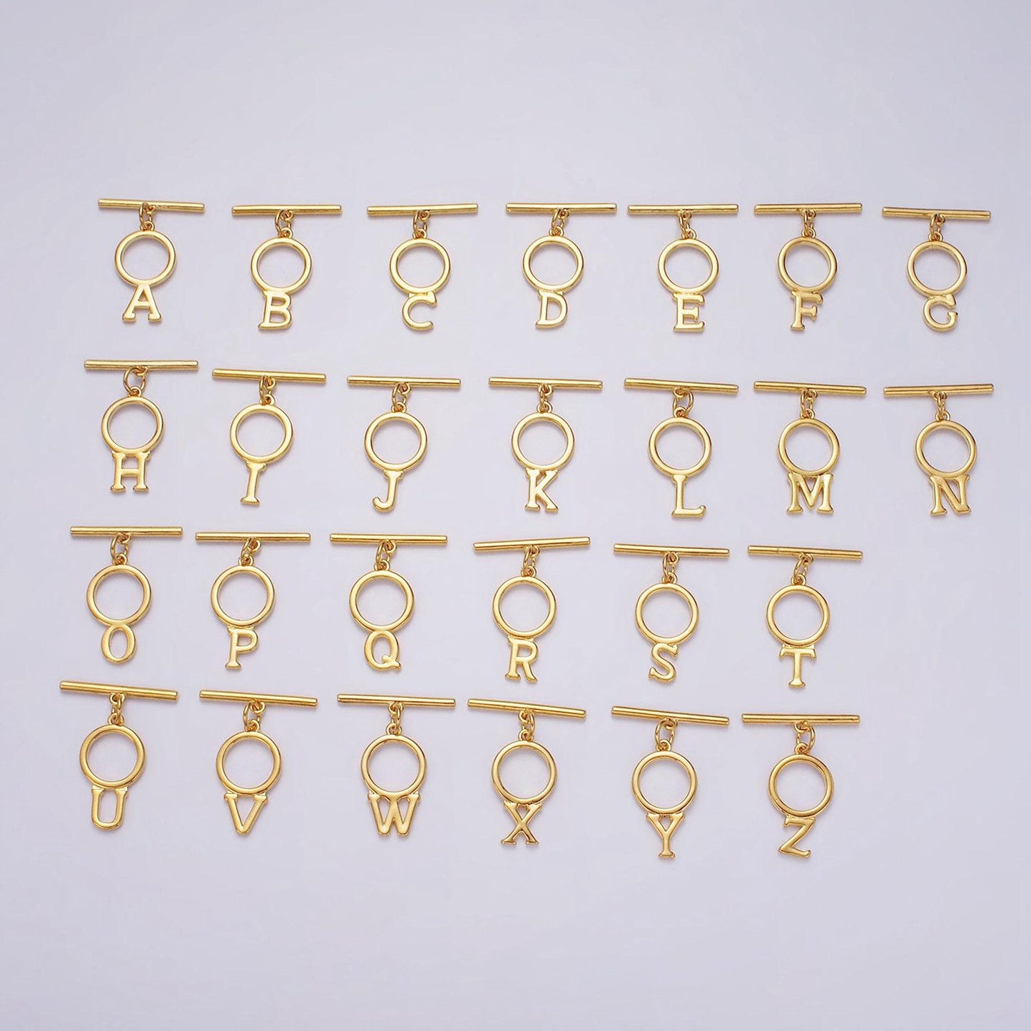 14K Gold Filled a-z initial letter toggle clasps closure personalized jewelry making findings supply clasp for Jewelry | A1093-A1105