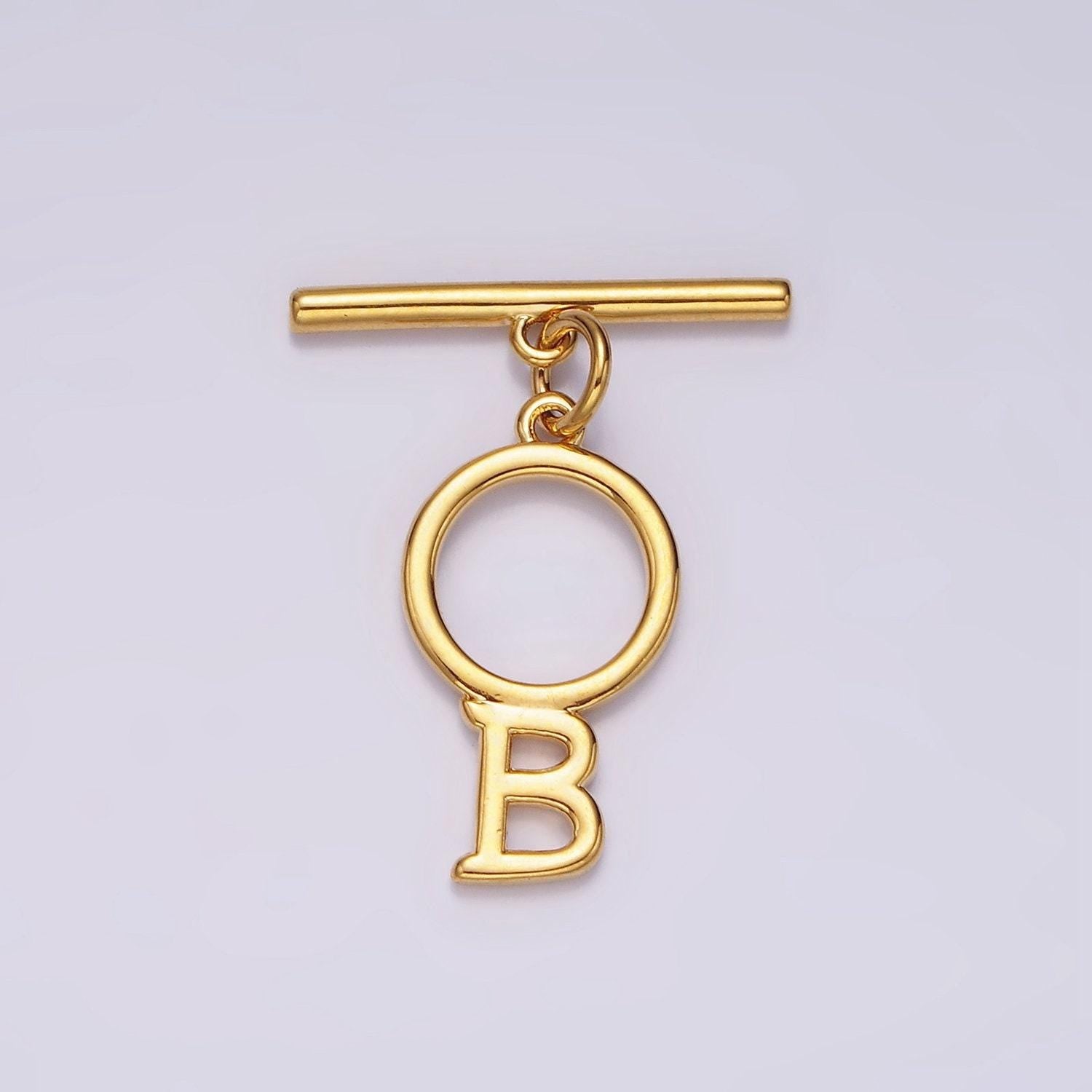 14K Gold Filled a-z initial letter toggle clasps closure personalized jewelry making findings supply clasp for Jewelry | A1093-A1105