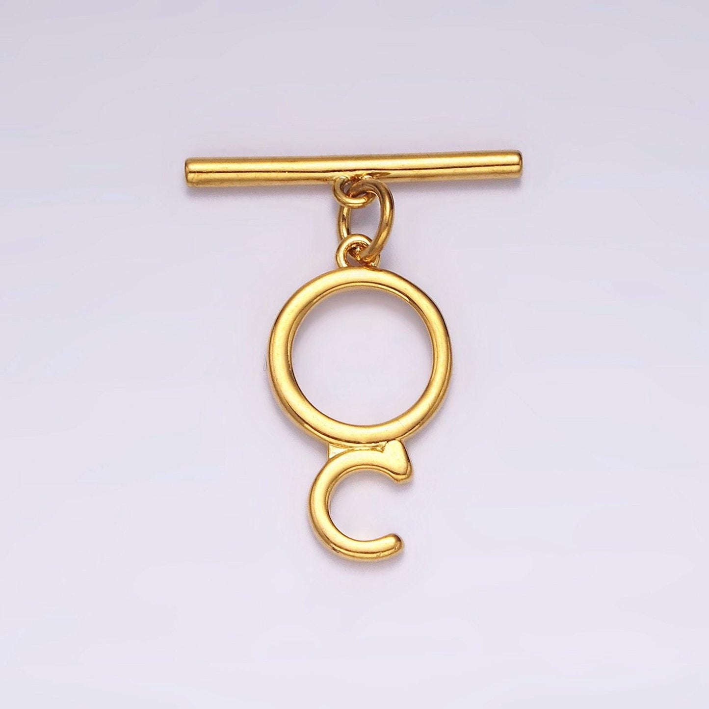 14K Gold Filled a-z initial letter toggle clasps closure personalized jewelry making findings supply clasp for Jewelry | A1093-A1105