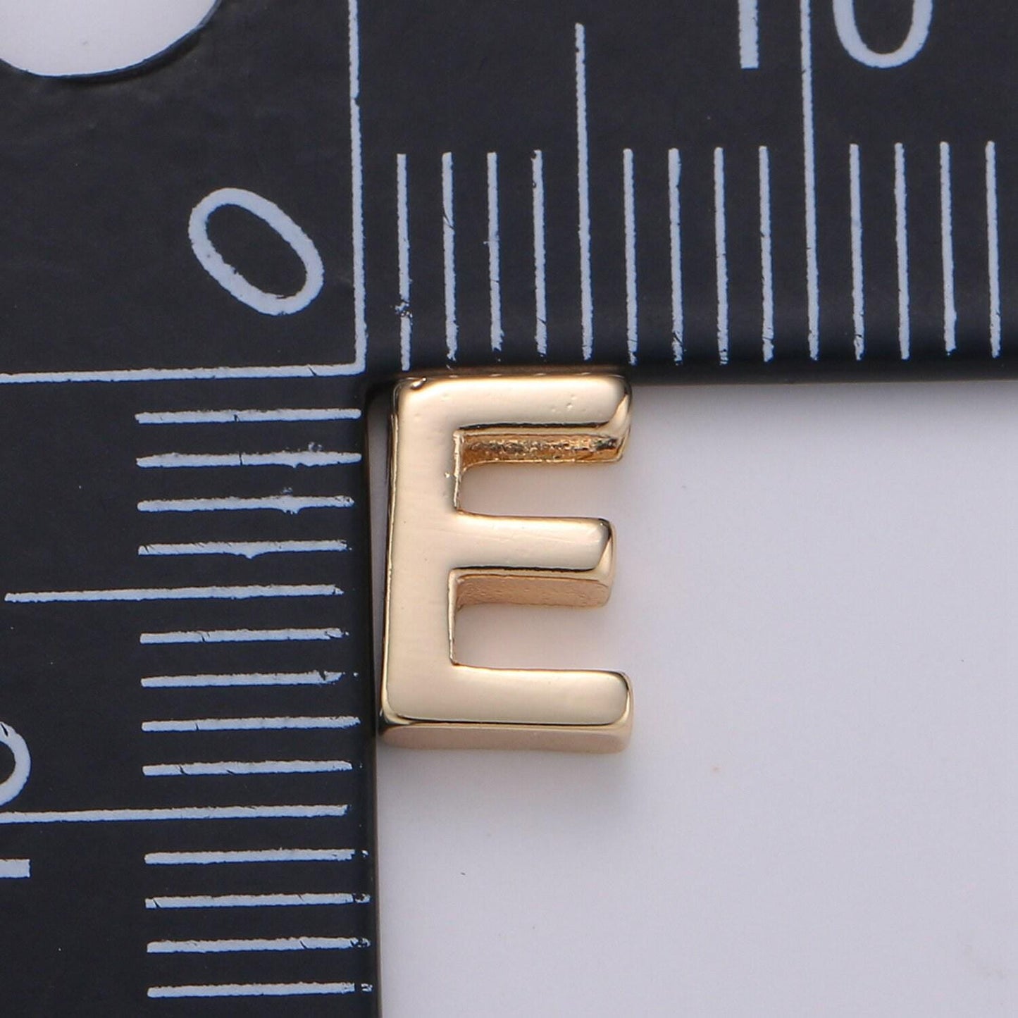 18k gold letter charms, letter beads, initial charms, bracelet charms,mini pendant charms for necklace alphabet beads charm 8x6mm-#7
