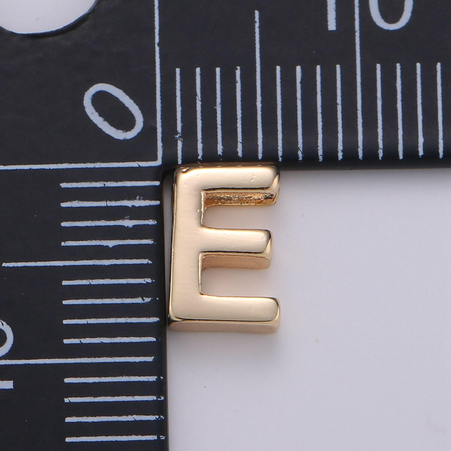 18k gold letter charms, letter beads, initial charms, bracelet charms,mini pendant charms for necklace alphabet beads charm 8x6mm-#7