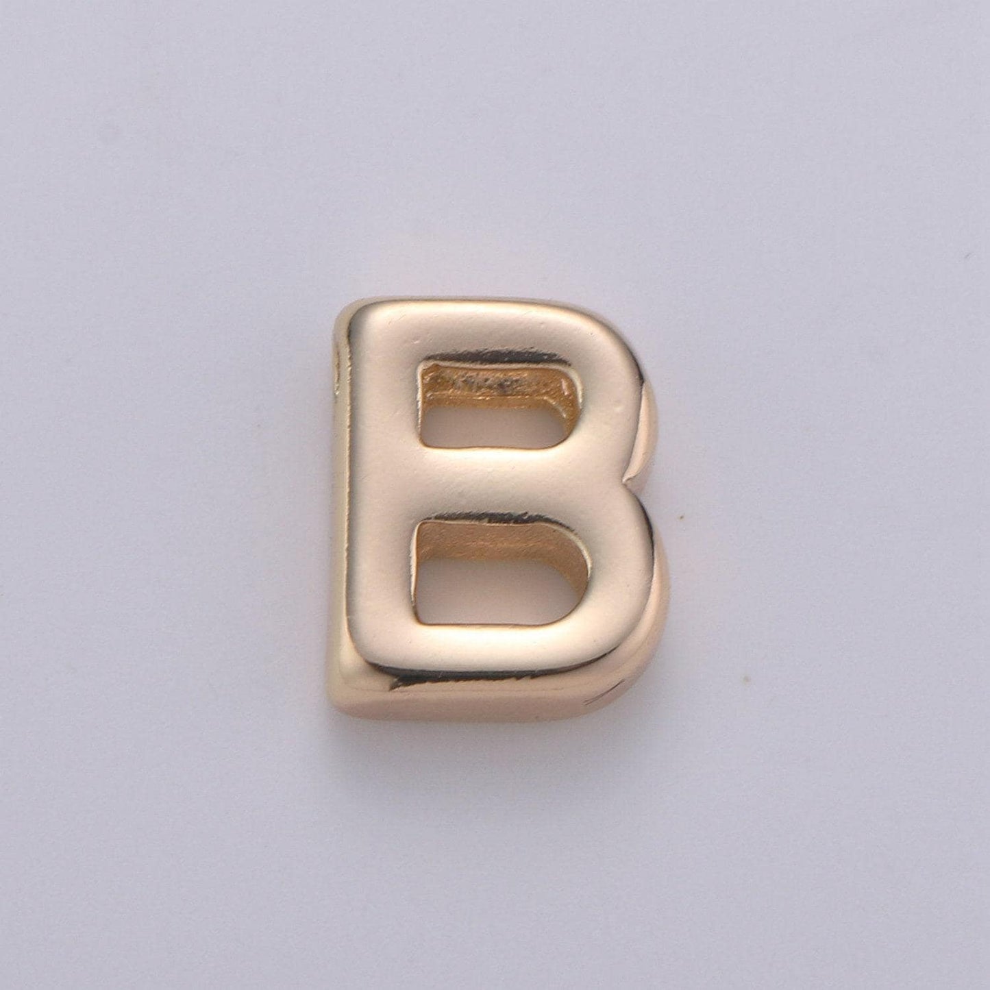18k gold letter charms, letter beads, initial charms, bracelet charms,mini pendant charms for necklace alphabet beads charm 8x6mm-#7