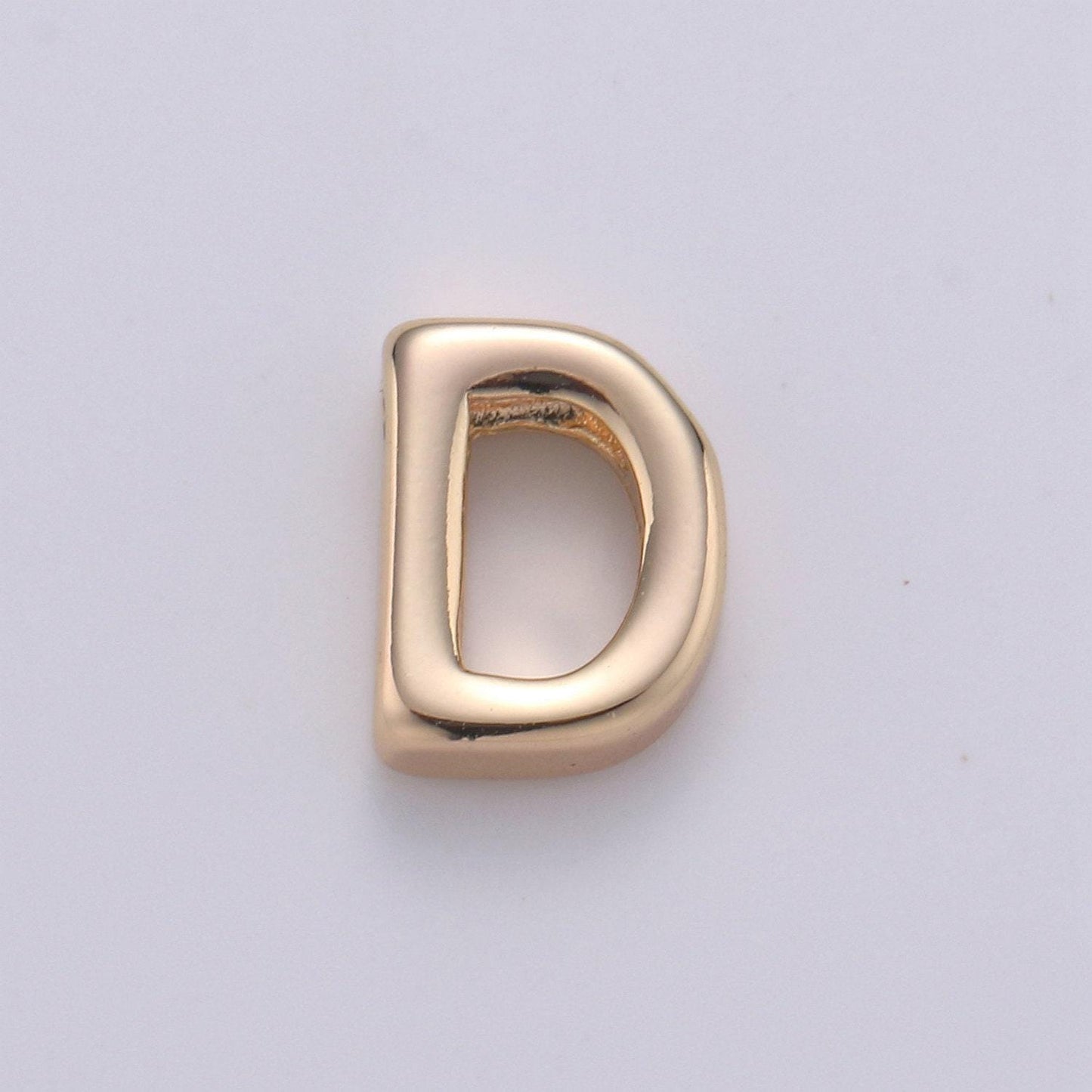 18k gold letter charms, letter beads, initial charms, bracelet charms,mini pendant charms for necklace alphabet beads charm 8x6mm-#7