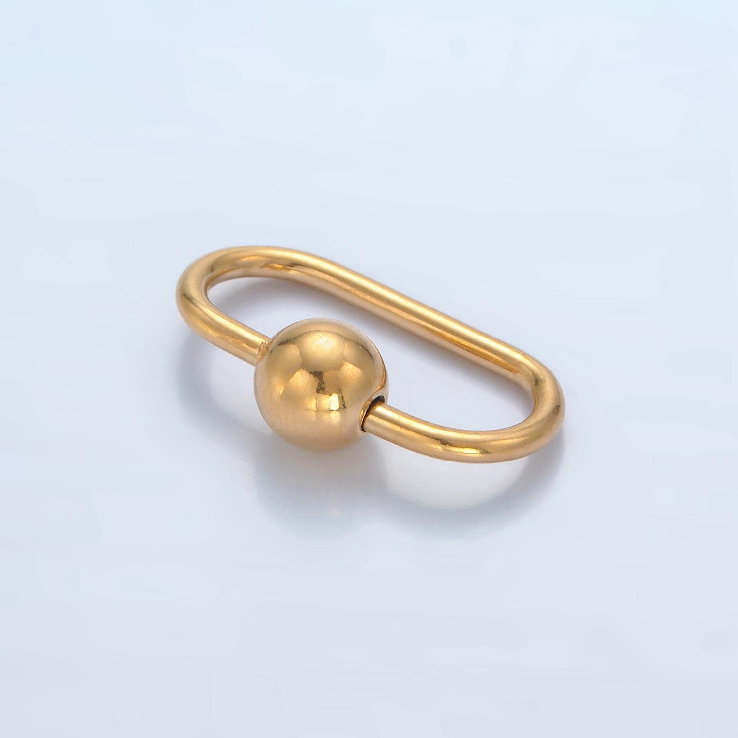 Gold oval carabiner clasp stainless steel oval screw lock clasp necklace clasp, bracelet clasp z980