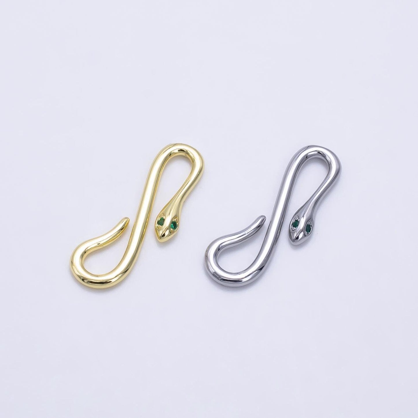 Gold filled 25mm snake curved s-hook clasps closure jewelry supply findings | z-974