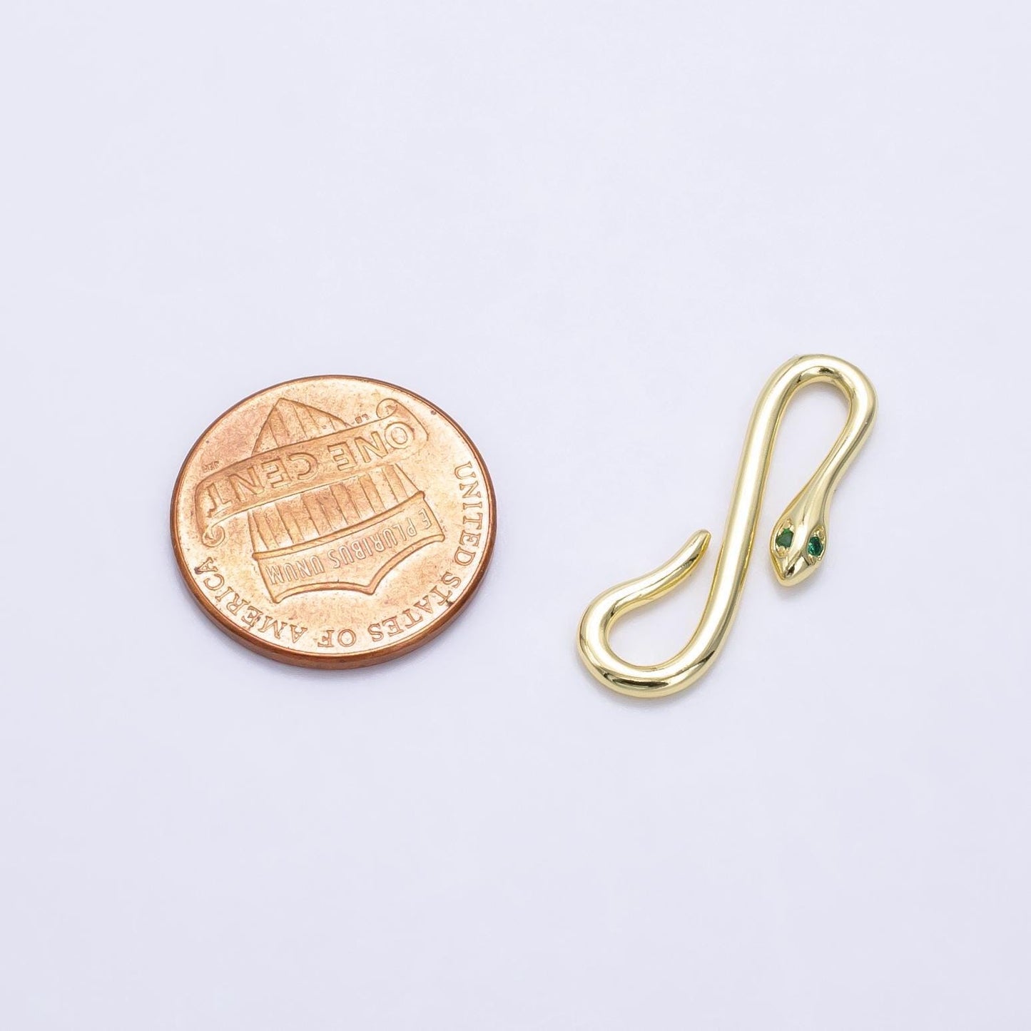 Gold filled 25mm snake curved s-hook clasps closure jewelry supply findings | z-974