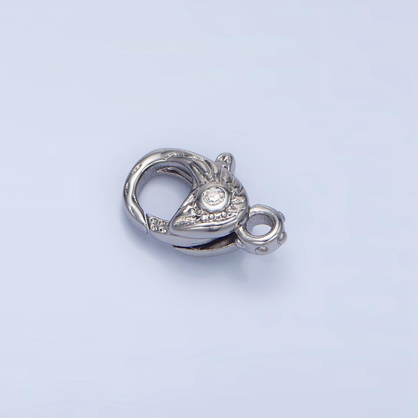 Mini 24k gold filled artisan rustic lobster clasps with clear cz for bracelet necklace jewelry supply in gold silver z965