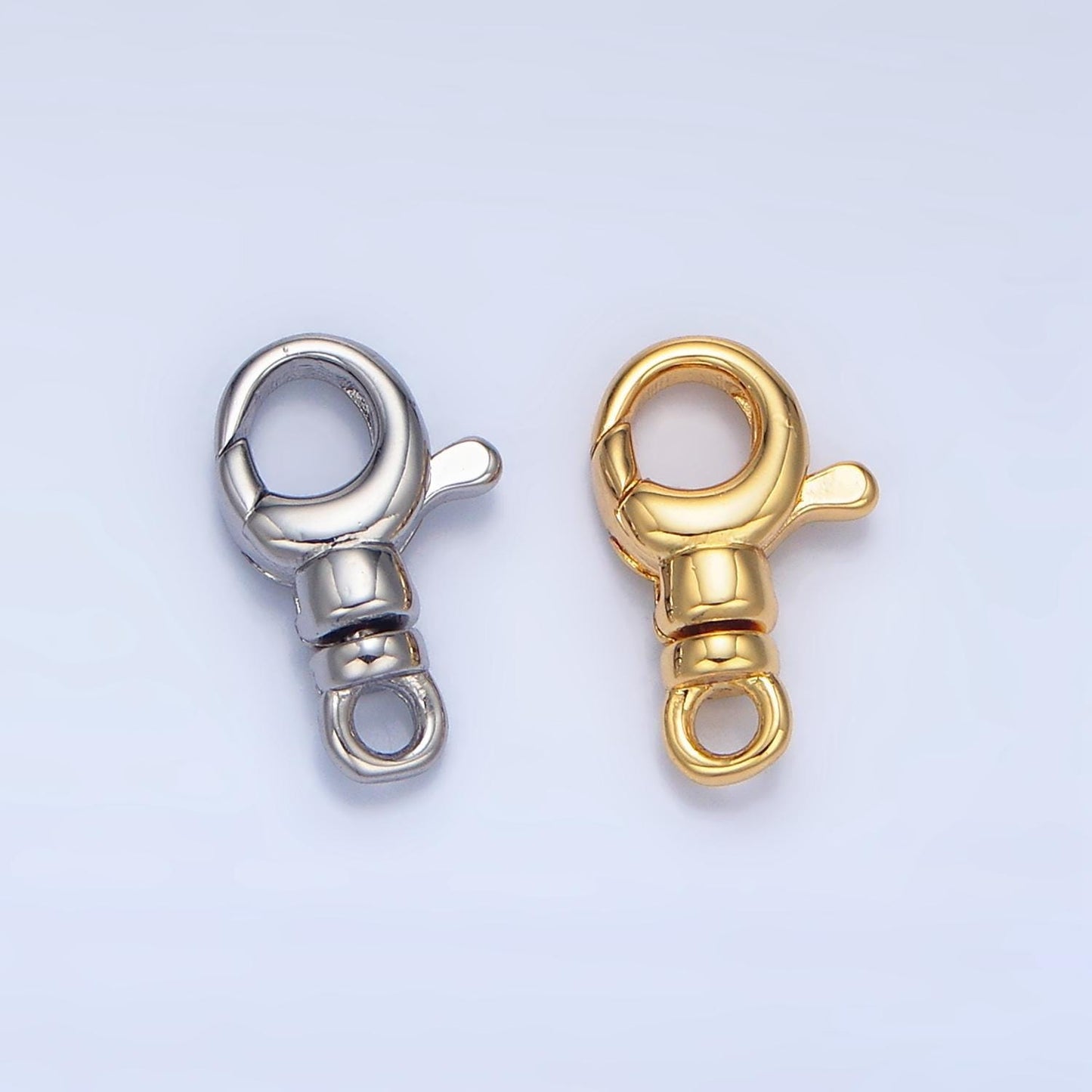 1pc wholesale lobster clasp 24k gold , bucket pail lobster claw for jewelry making size 8 x 12.8 mm | z964