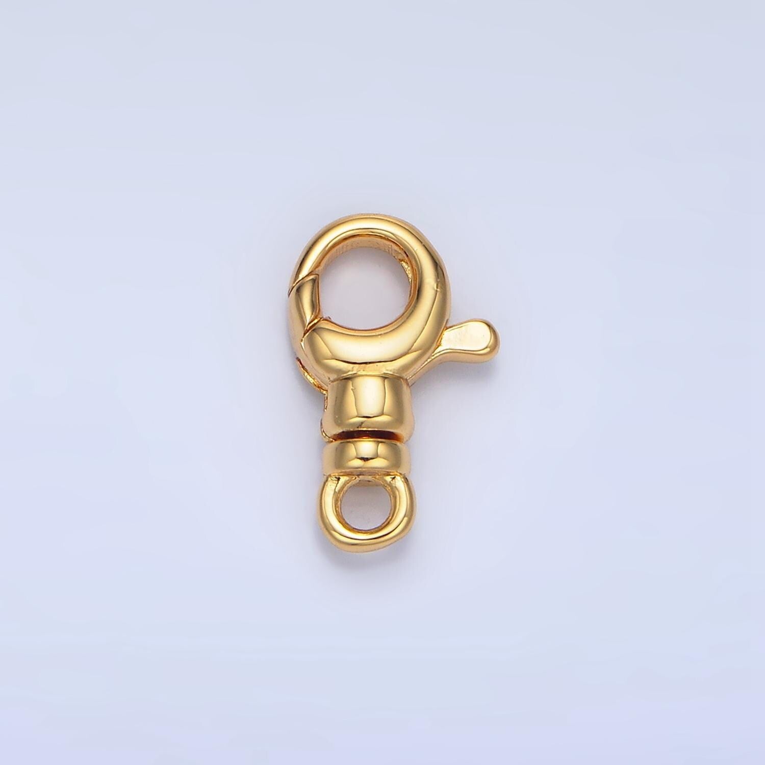 1pc wholesale lobster clasp 24k gold , bucket pail lobster claw for jewelry making size 8 x 12.8 mm | z964