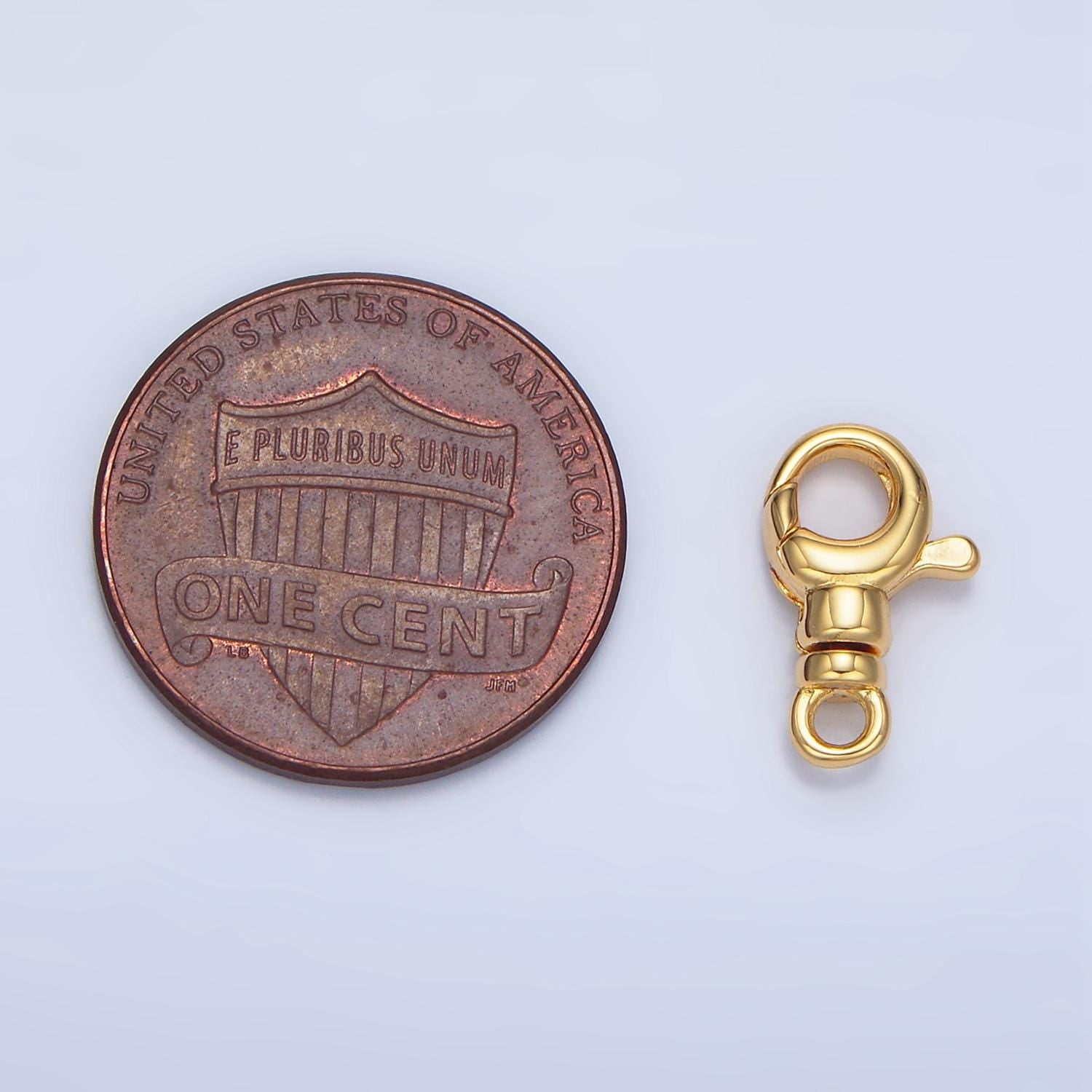 1pc wholesale lobster clasp 24k gold , bucket pail lobster claw for jewelry making size 8 x 12.8 mm | z964