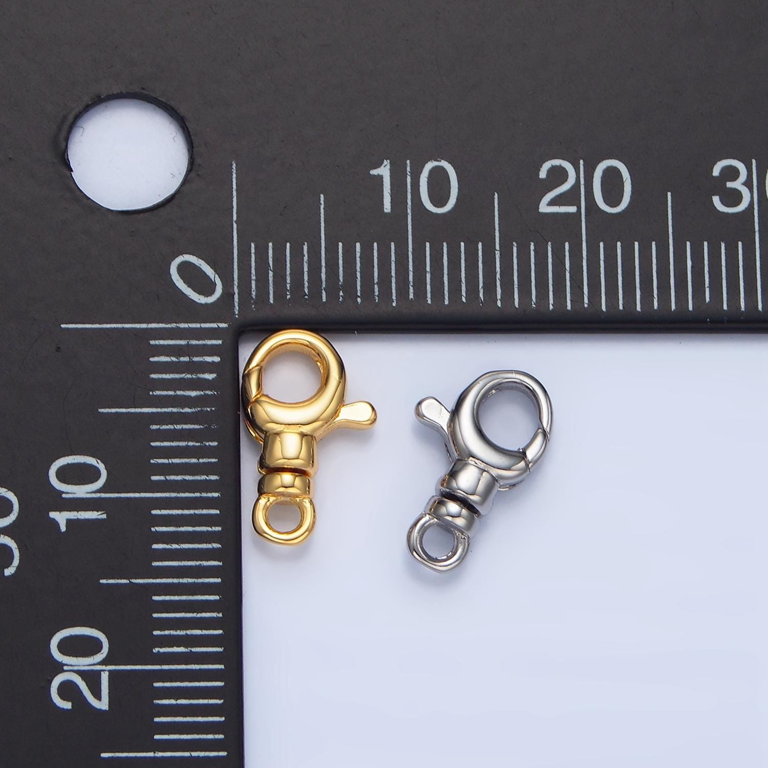 1pc wholesale lobster clasp 24k gold , bucket pail lobster claw for jewelry making size 8 x 12.8 mm | z964