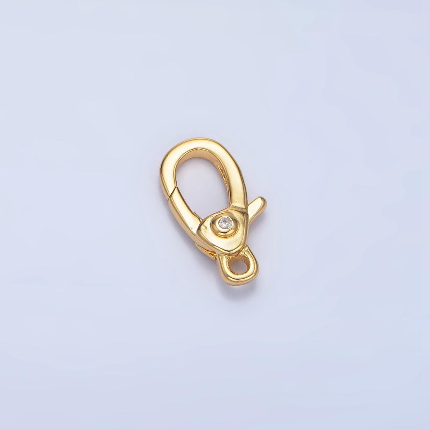 Mini 24k gold filled lobster clasps with clear cz for bracelet necklace jewelry supply in gold silver z963