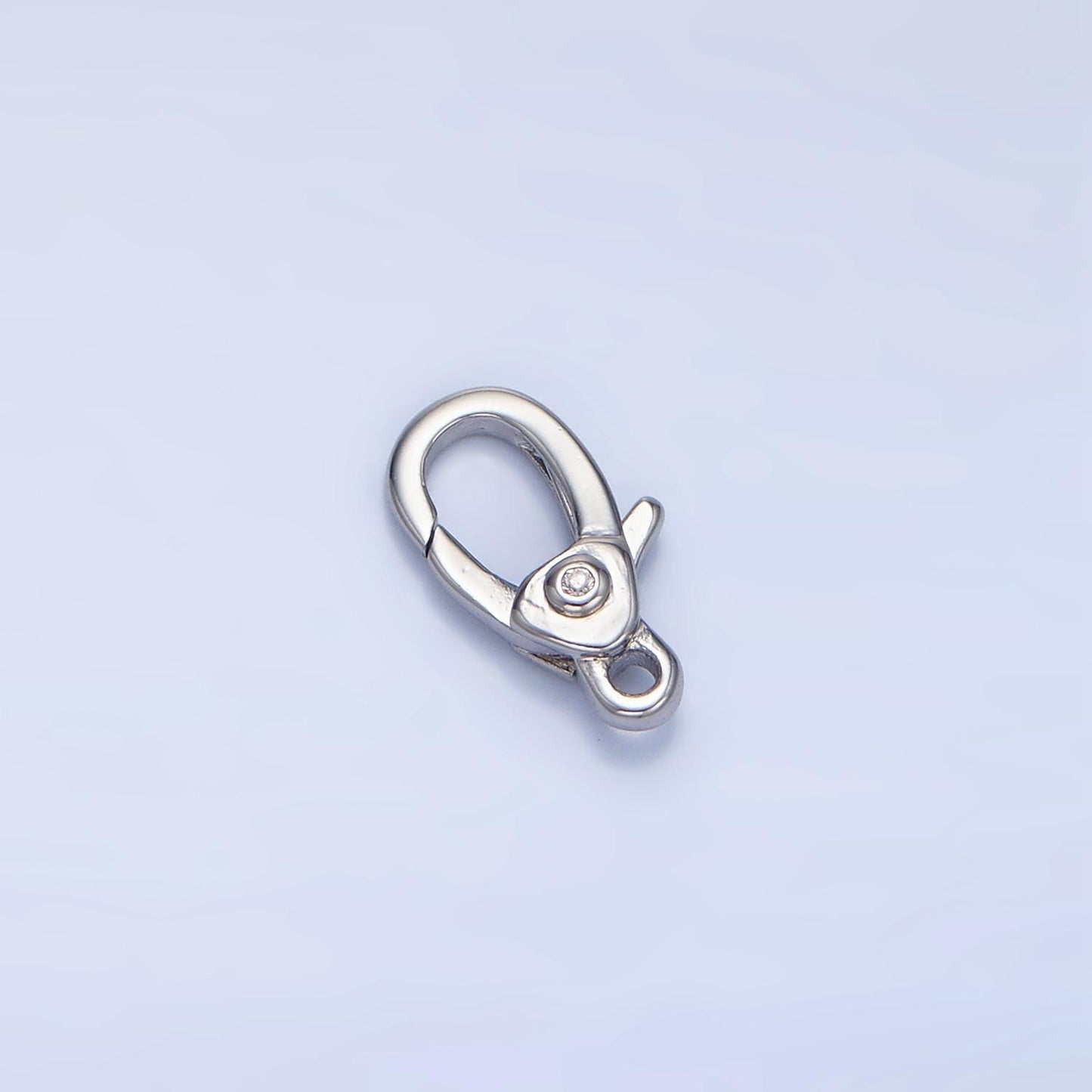 Mini 24k gold filled lobster clasps with clear cz for bracelet necklace jewelry supply in gold silver z963
