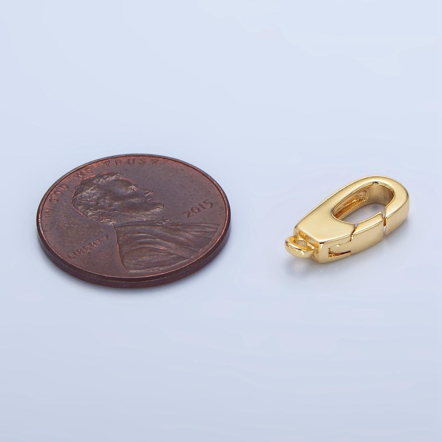 Mini 14k gold filled push spring gate clasps findings self closing triggerless | z960