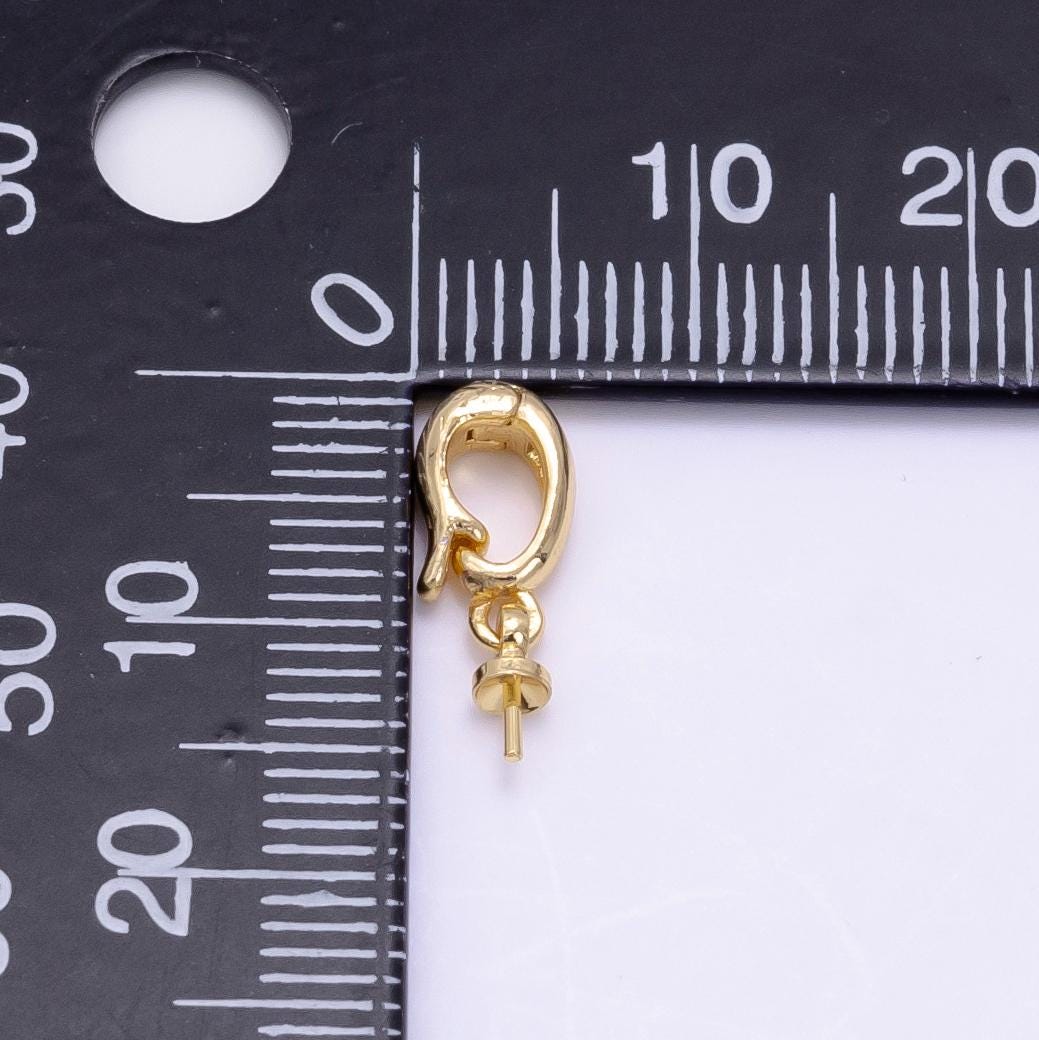 14k gold filled peg bail hold for half drill pearl and bead open bail charm jewelry findings supplies z955