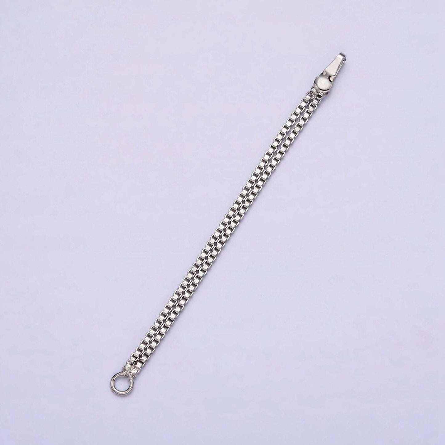 Gold, silver 5mm double box chain open loop linear earring drop jewelry making supply | z933 z934