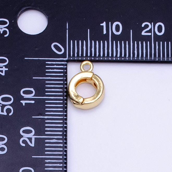 24k gold filled round snap interchangeable charm holder jewelry making supply in gold & silver | z916 z917