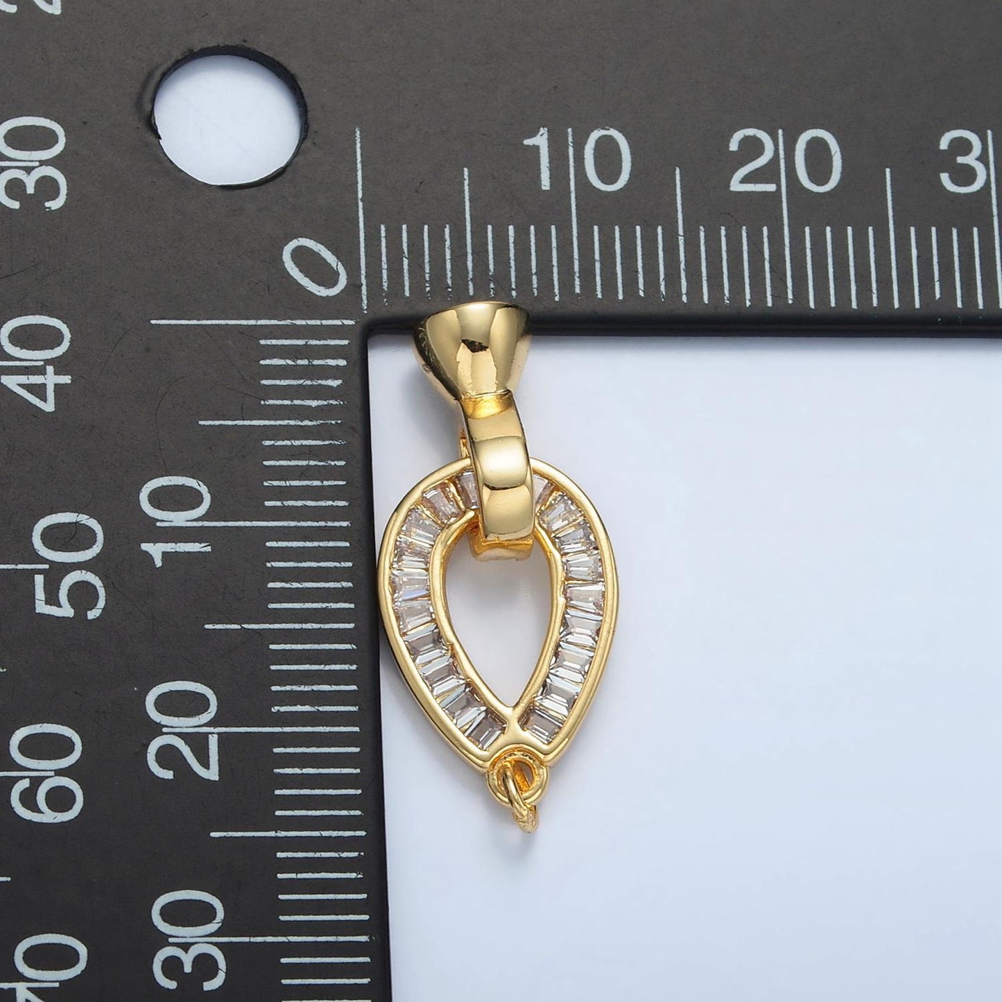 24k gold filled cz cord end caps leather cord end cap w/ push gate clasp for jewelry making supplies, cord cap for bracelet z900