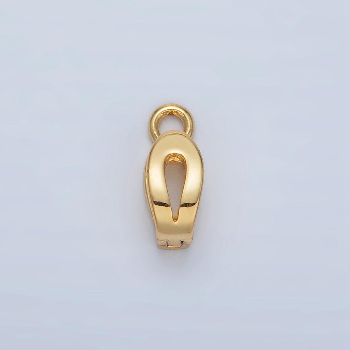 14k gold filled hinged pull clasp charm bail necklace enhancer bail enhancer snap bail clasp charm with closed loop for charm supply z891