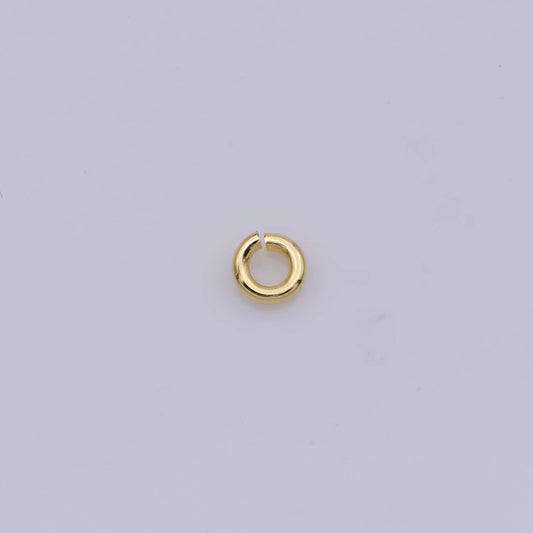 0.8mm x 8mm (20 gauge) 10 gr. gold plated jump ring, rose gold connector, white gold open jump rings, jewelry making supplies