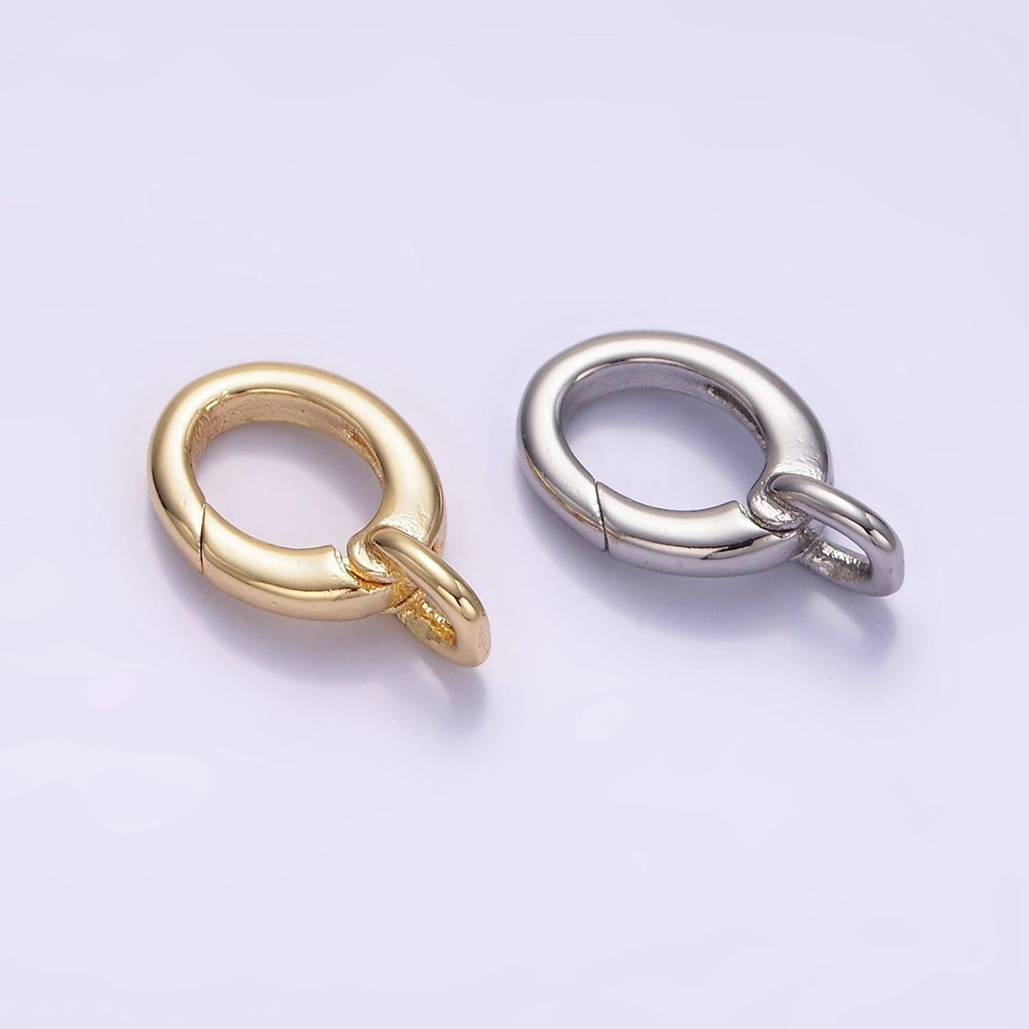 Gold & silver plain open clasp for jewelry making supply | z-808