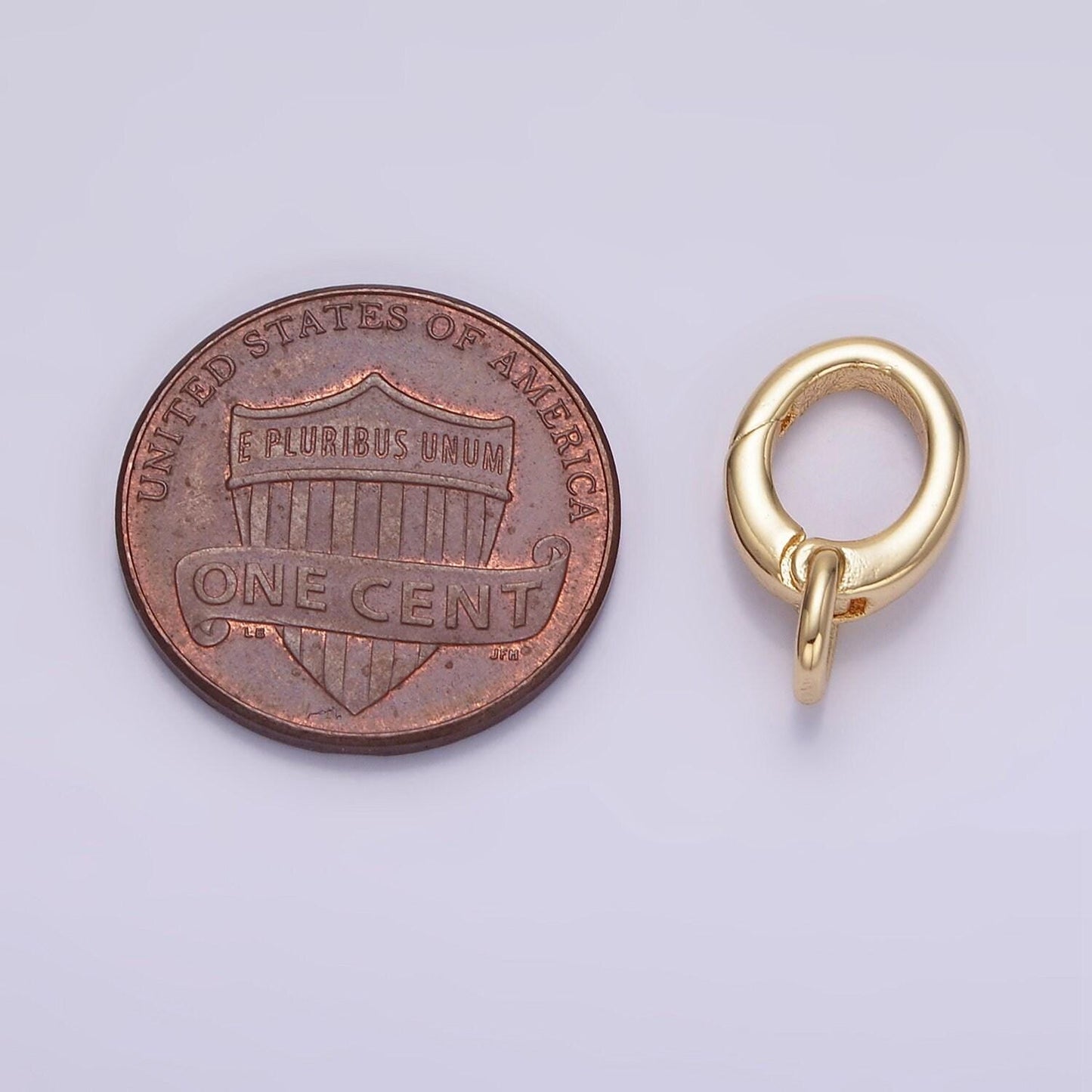 Gold & silver plain open clasp for jewelry making supply | z-808