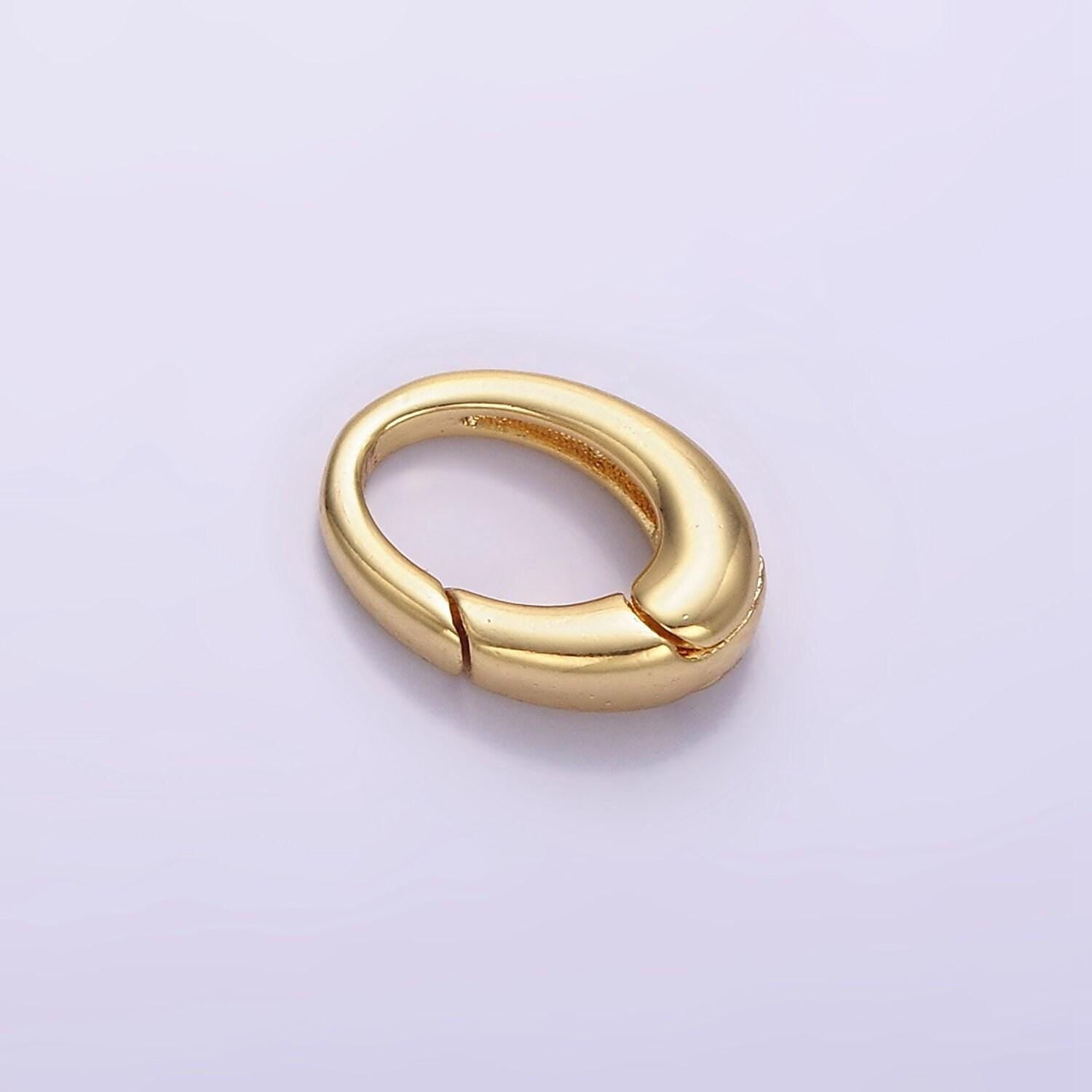 Tiny 11mm oval spring clasp gold filled for jewelry making | z-806
