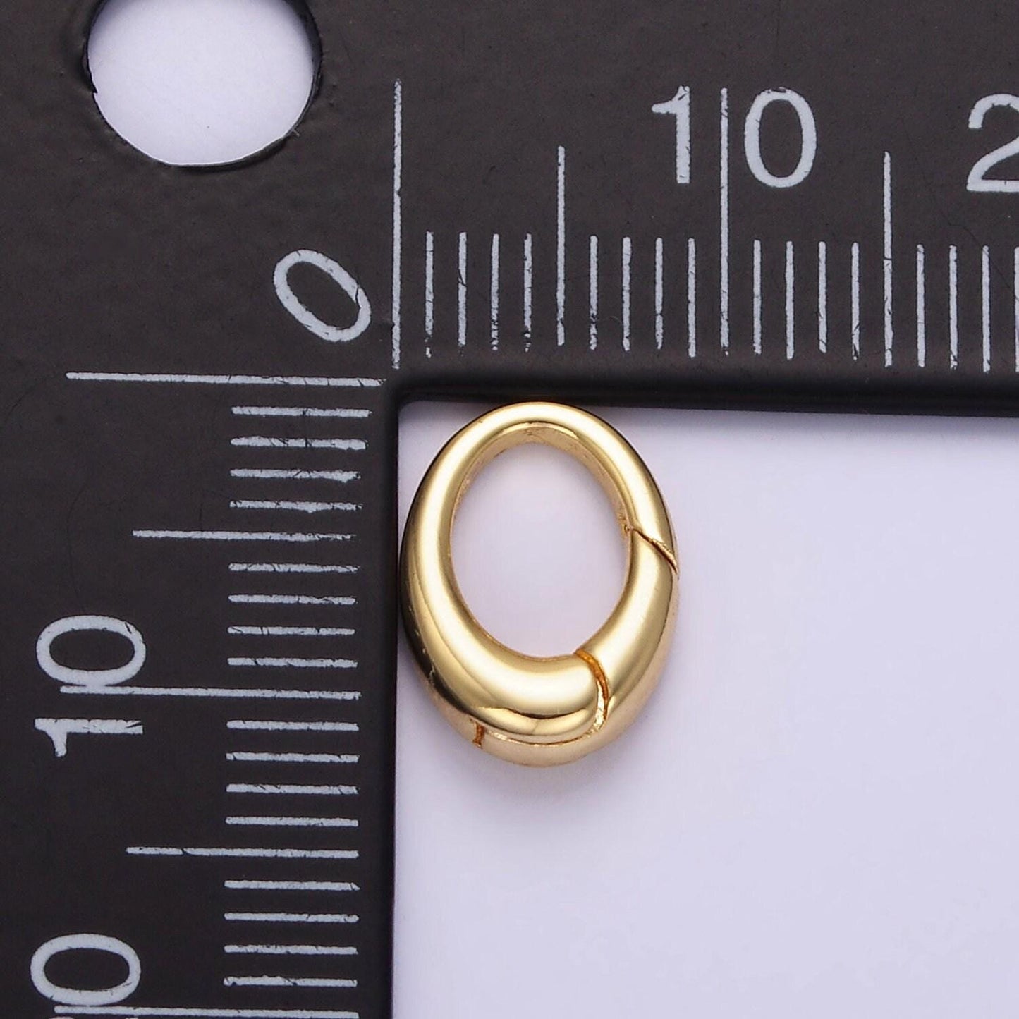 Tiny 11mm oval spring clasp gold filled for jewelry making | z-806